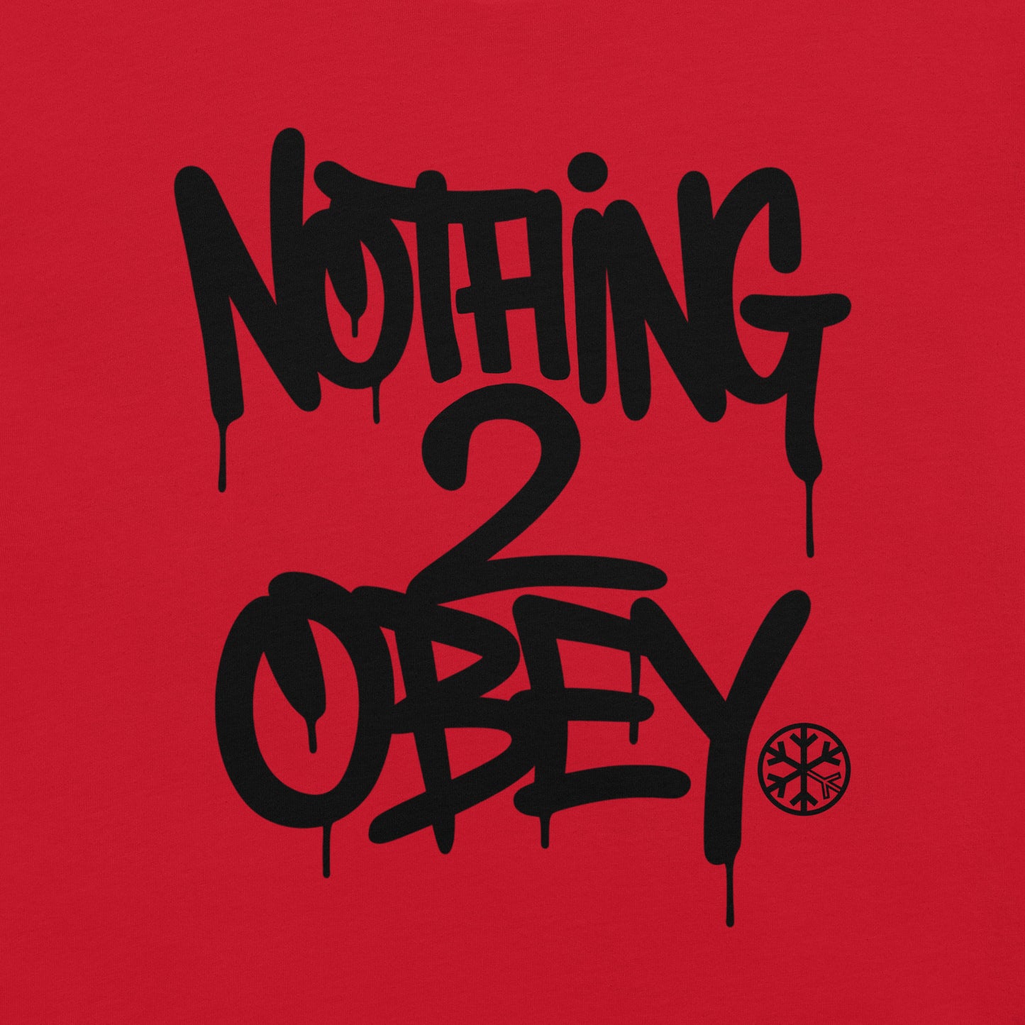Red-Nothing 2 Obey Graffiti Tee from B.Different Clothing, graphic, graffiti-inspired streetwear t-shirt
