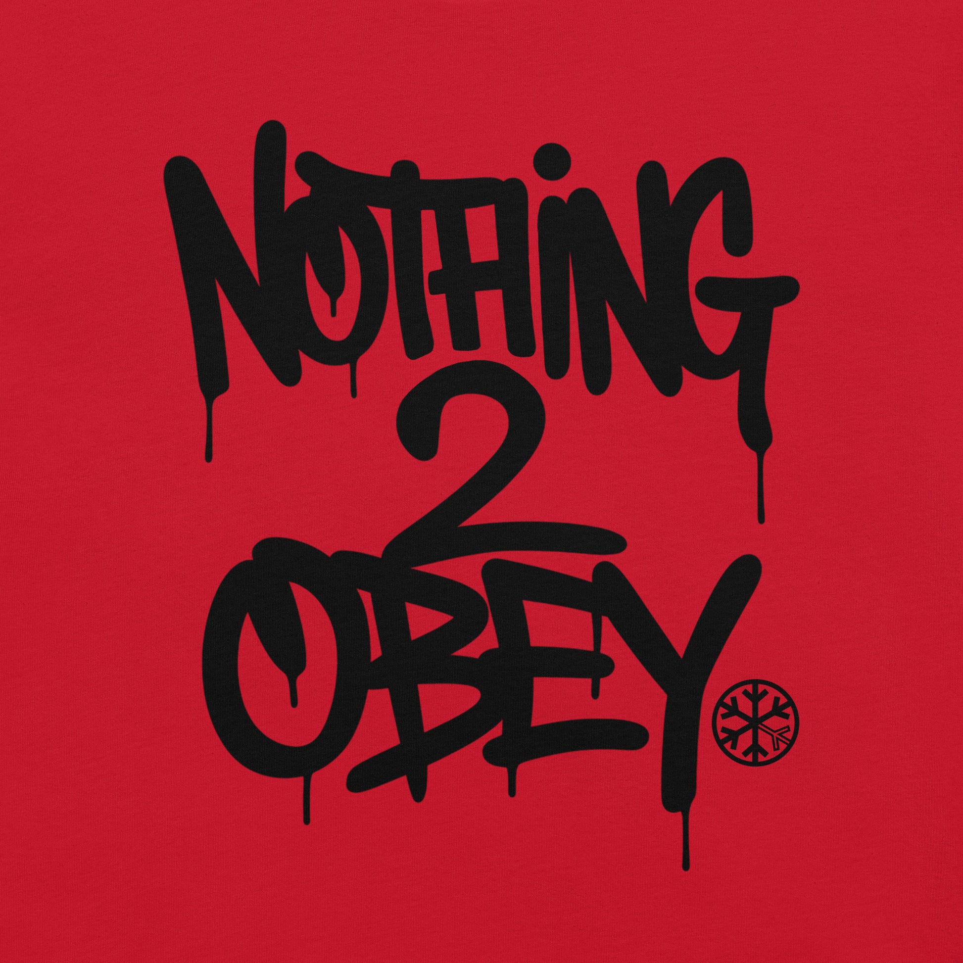 Red-Nothing 2 Obey Graffiti Tee from B.Different Clothing, graphic, graffiti-inspired streetwear t-shirt