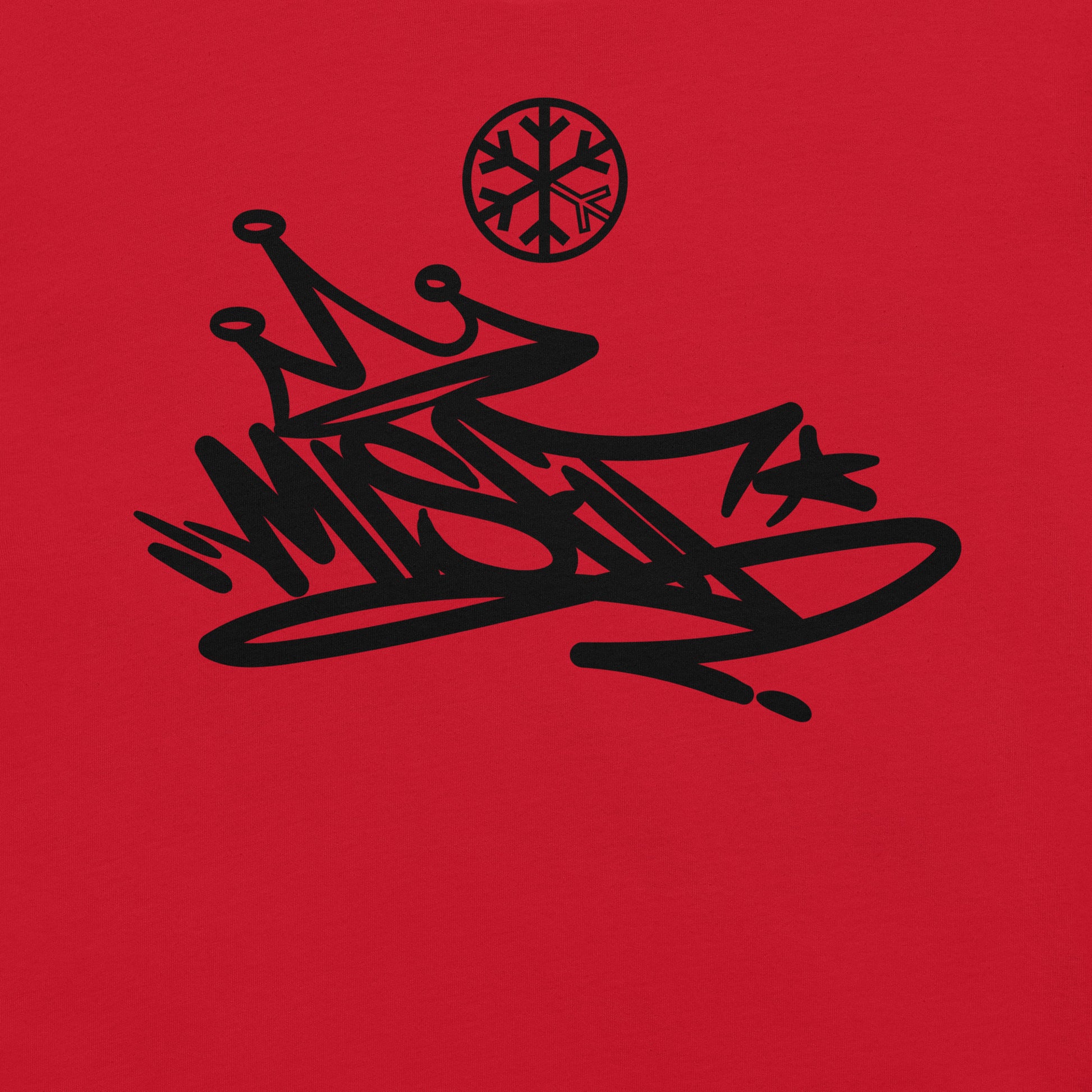 Red-Misfit Graffiti Tag Tee from B.Different Clothing, graphic, graffiti-inspired streetwear t-shirt