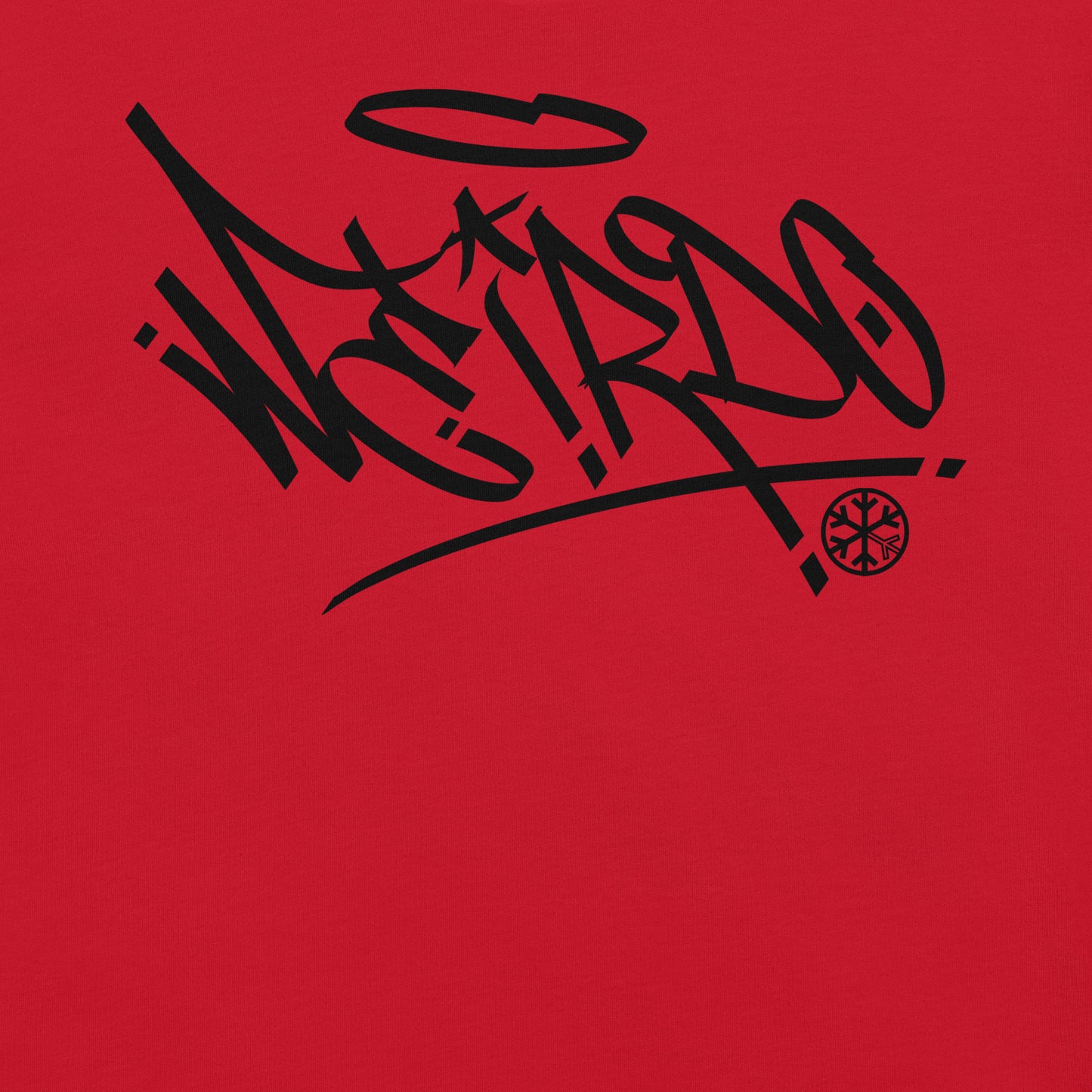 Red-Weirdo Tag Graffiti Tee from B.Different Clothing, graphic, graffiti-inspired streetwear t-shirt