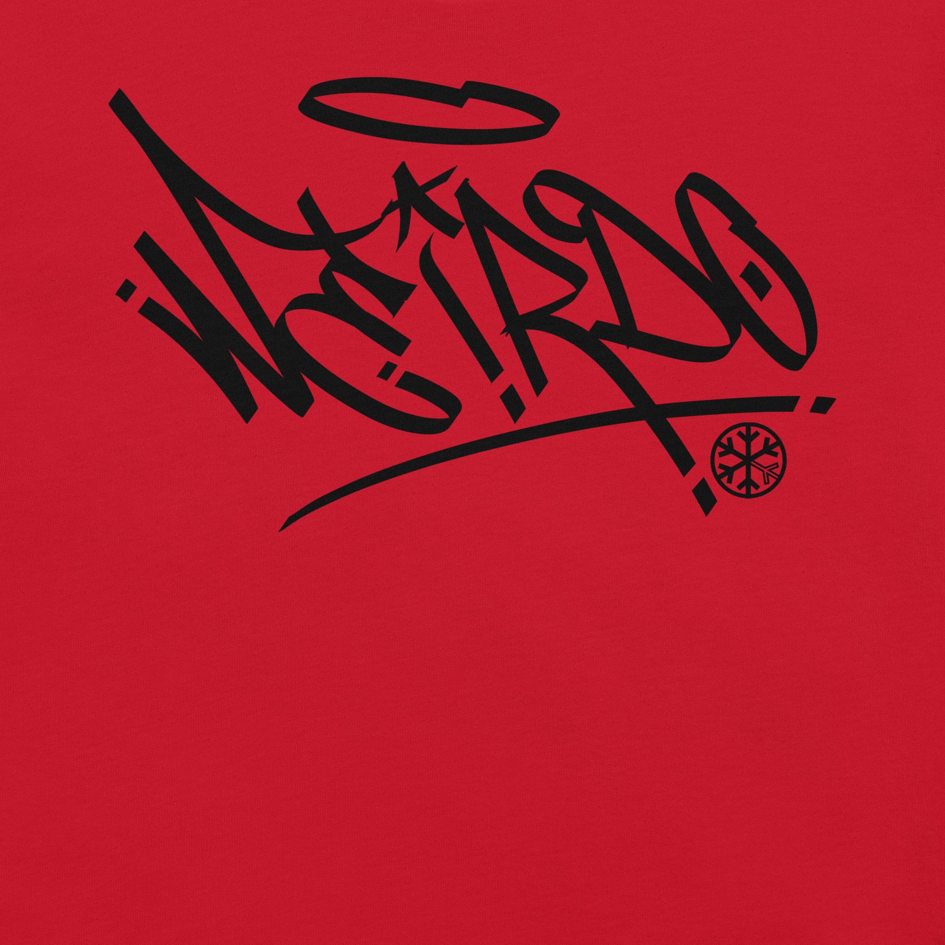 Red-Weirdo Tag Graffiti Tee from B.Different Clothing, graphic, graffiti-inspired streetwear t-shirt