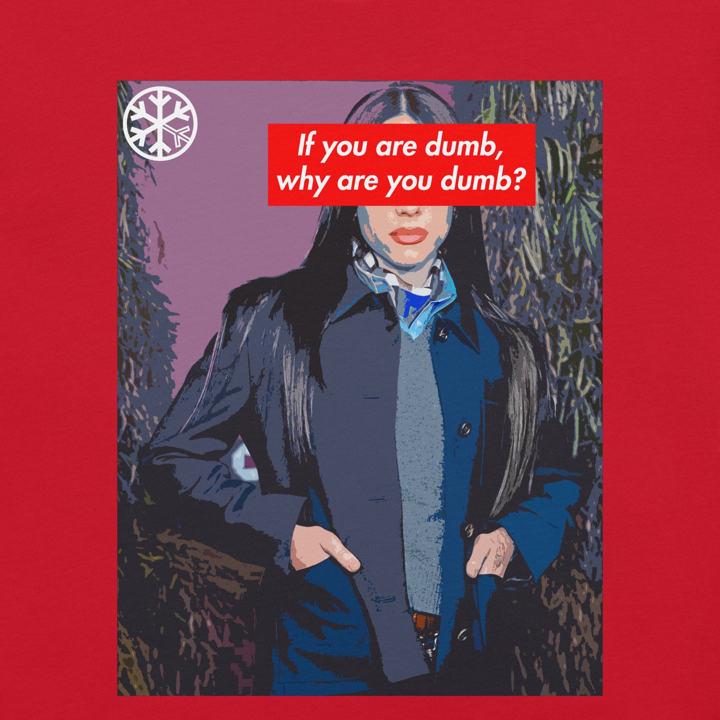 Red-Why Are You Dumb Tee from B.Different Clothing, graphic, graffiti-inspired streetwear t-shirt