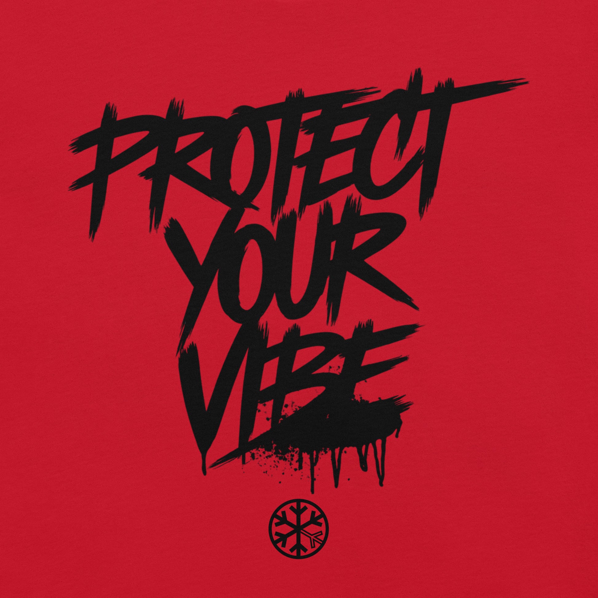 Red-Protect Your Vibe Graffiti Tag Tee from B.Different Clothing, graphic, graffiti-inspired streetwear t-shirt