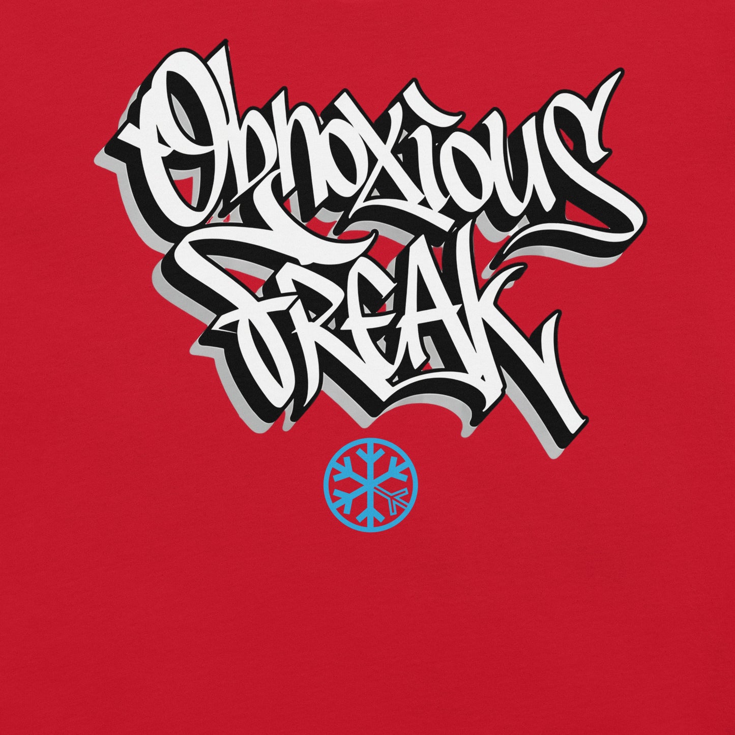 Red-Obnoxious Freak Graffiti Tee from B.Different Clothing, graphic, graffiti-inspired streetwear t-shirt
