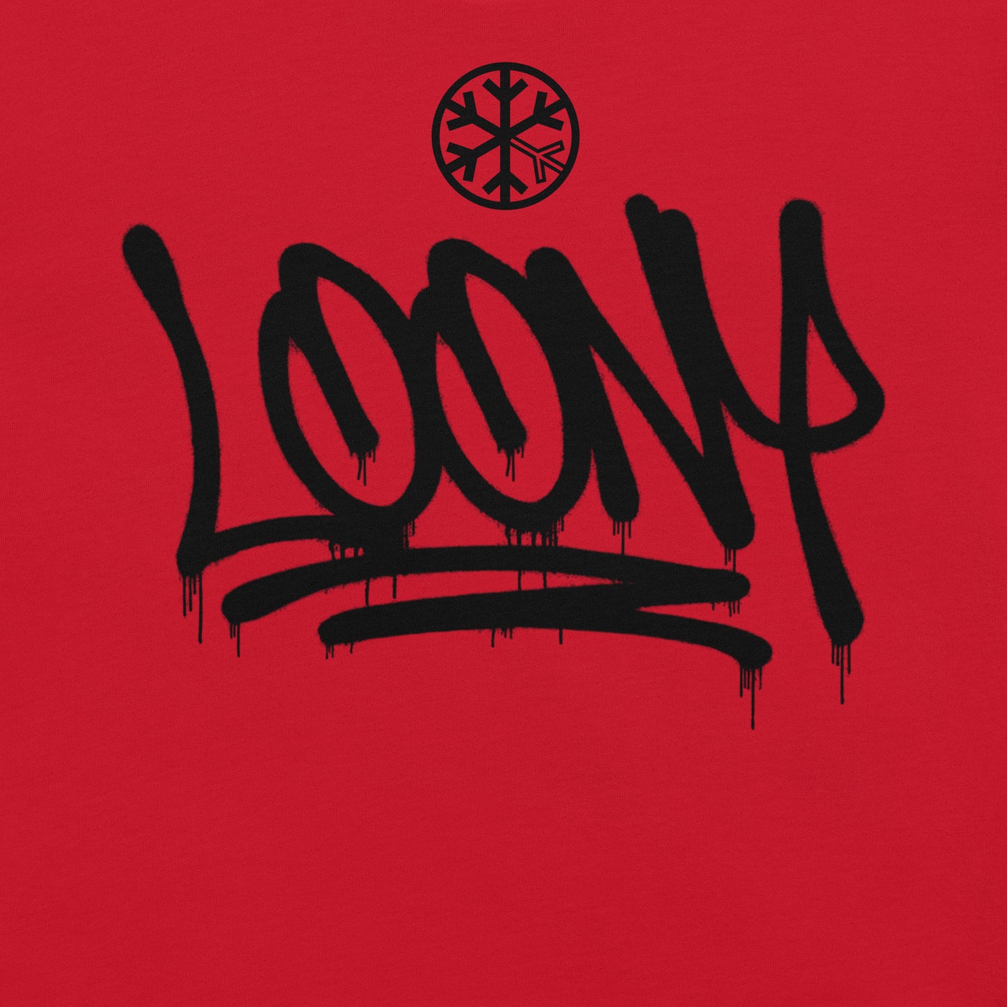 Red-Loony Graffiti Tag Tee from B.Different Clothing, graphic, graffiti-inspired streetwear t-shirt