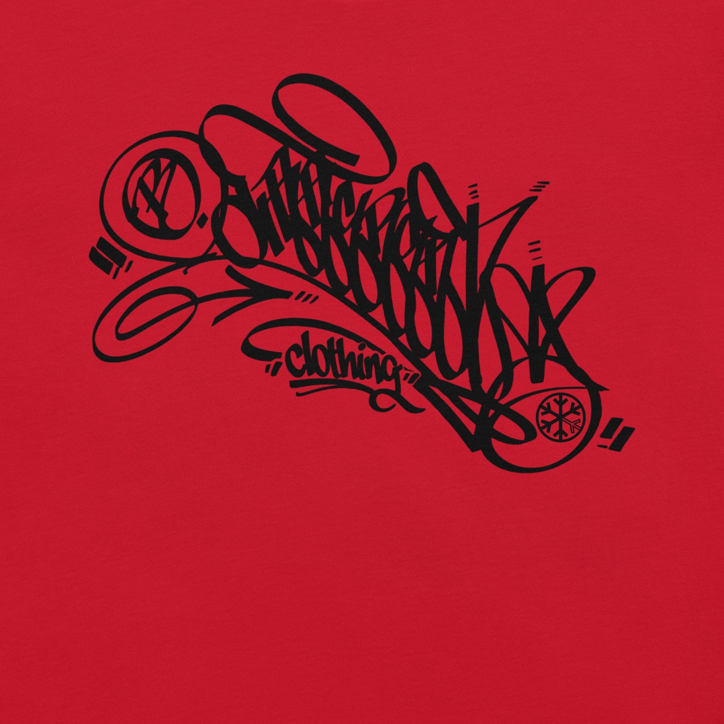 Red-B.Different Clothing Graffiti Tag Tee from B.Different Clothing, graphic, graffiti-inspired streetwear t-shirt