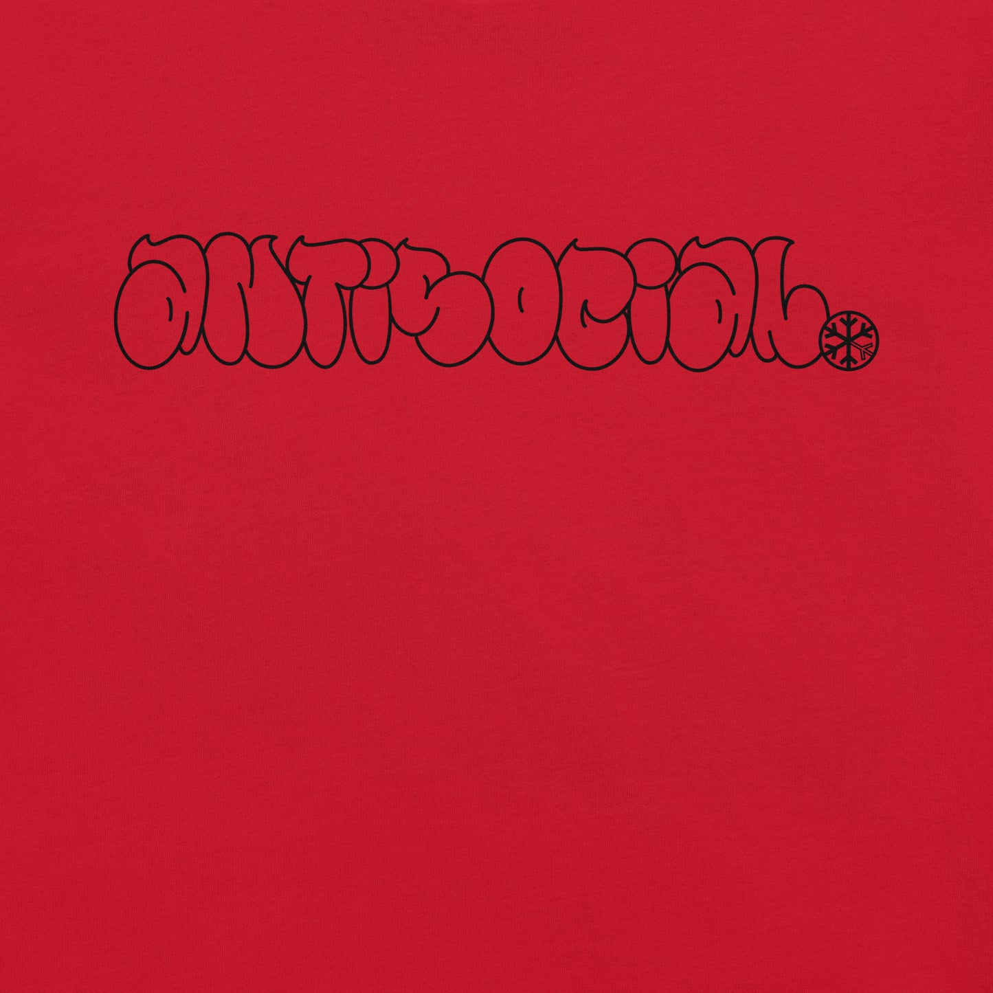 Red-Antisocial Graffiti Hollow Tee from B.Different Clothing, graphic, graffiti-inspired streetwear t-shirt