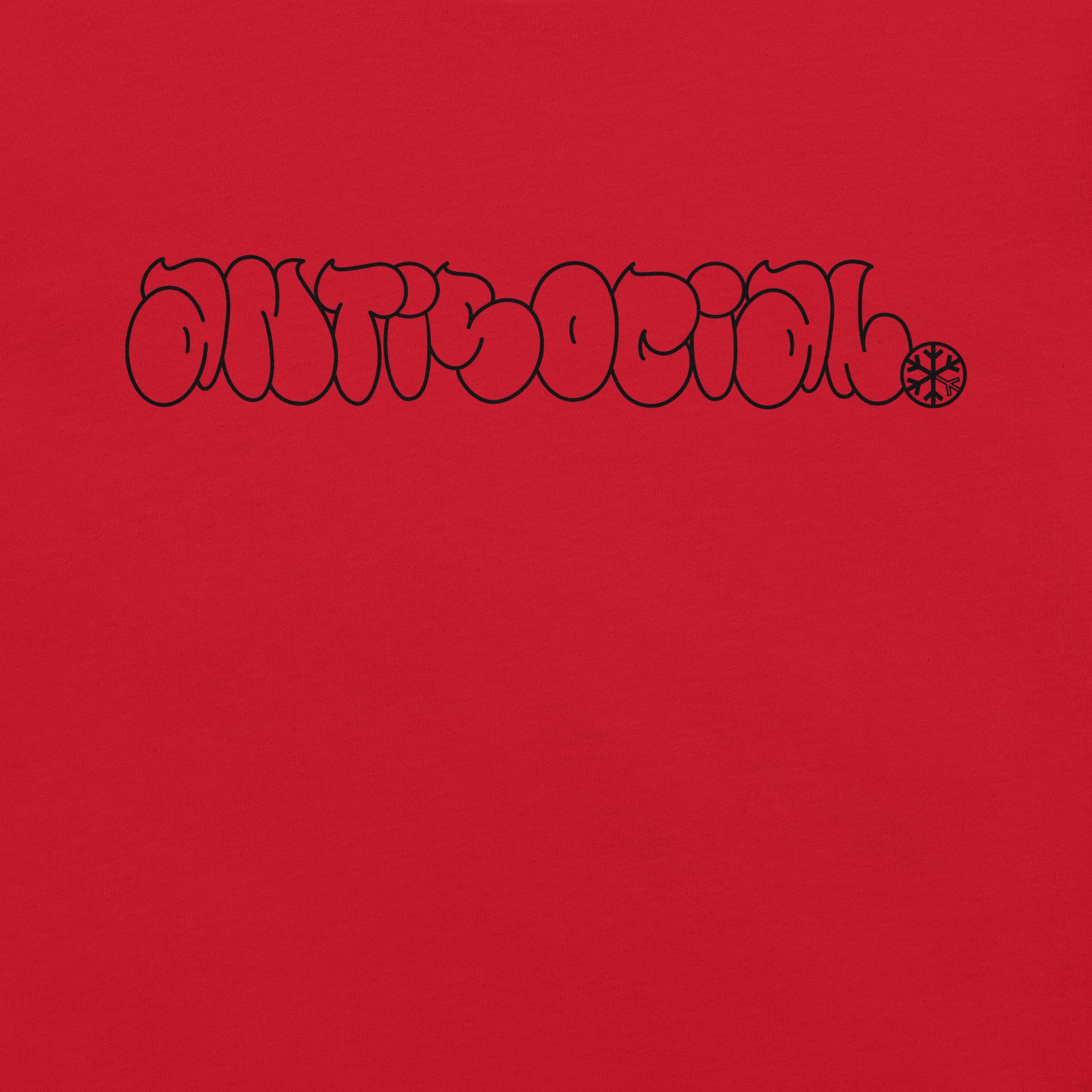 Red-Antisocial Graffiti Hollow Tee from B.Different Clothing, graphic, graffiti-inspired streetwear t-shirt