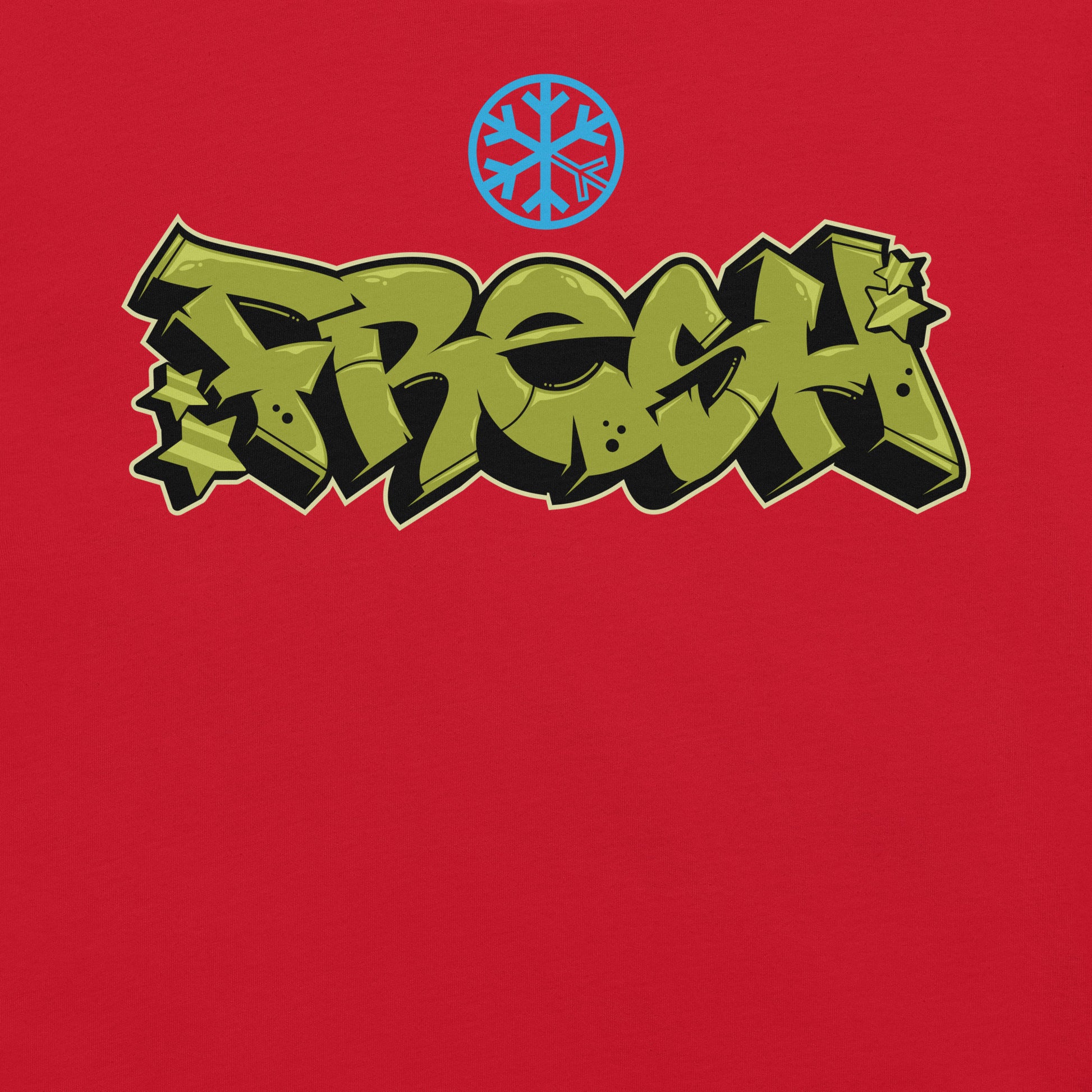 Red-Fresh Graffiti Piece Tee from B.Different Clothing, graphic, graffiti-inspired streetwear t-shirt