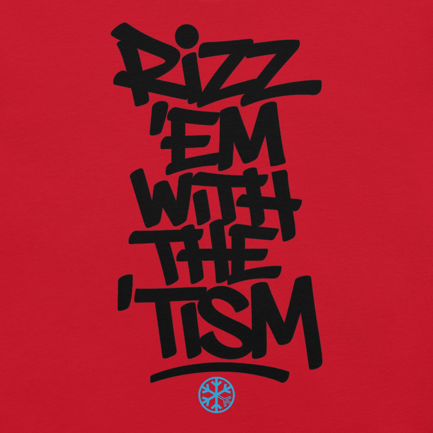 Red-Rizz 'Em With The 'Tism Graffiti Tee from B.Different Clothing, graphic, graffiti-inspired streetwear t-shirt