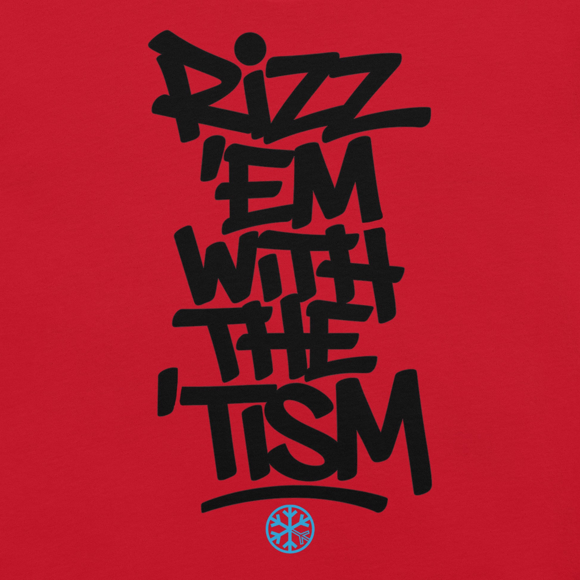 Red-Rizz 'Em With The 'Tism Graffiti Tee from B.Different Clothing, graphic, graffiti-inspired streetwear t-shirt