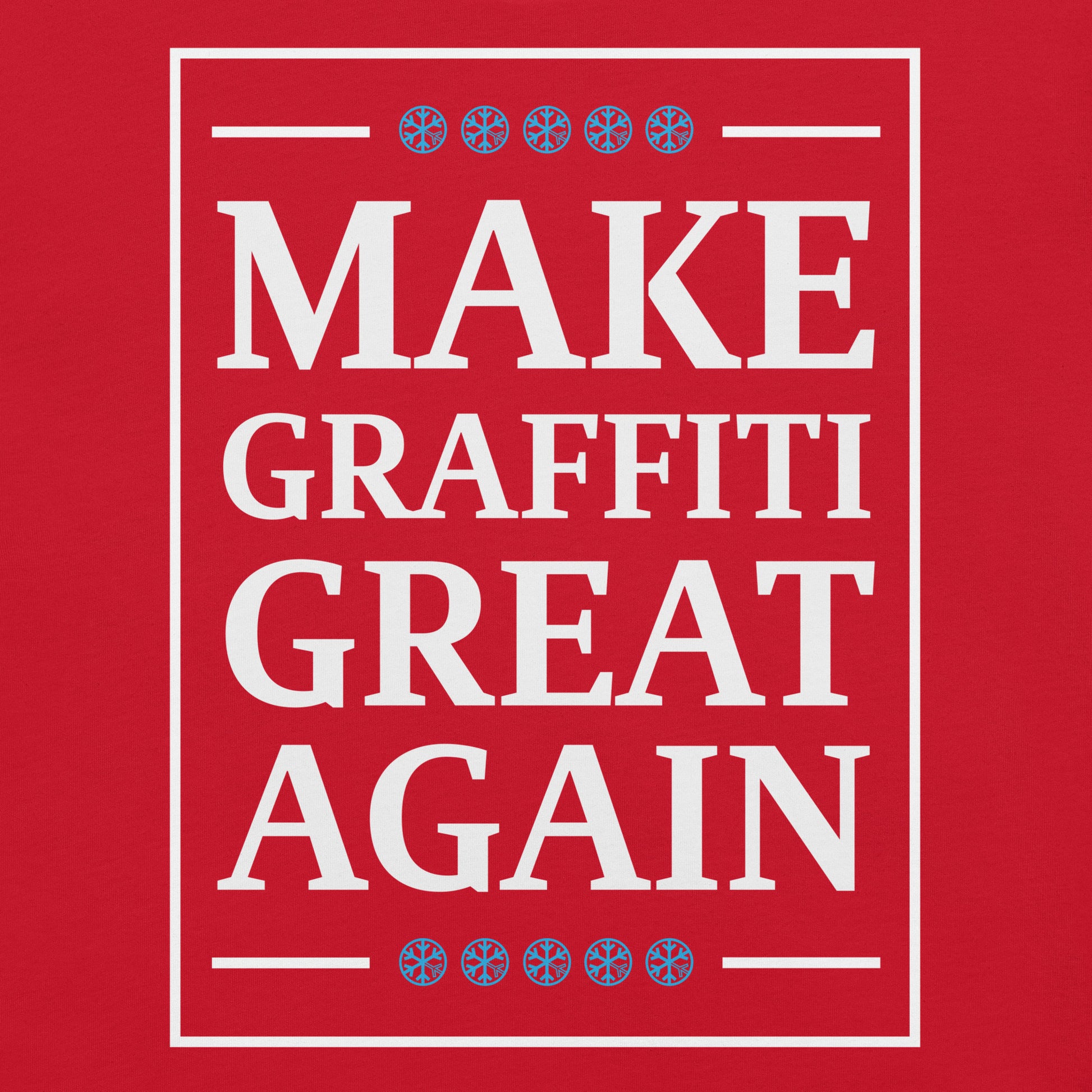 Red-Make Graffiti Great Again Tee from B.Different Clothing, graphic, graffiti-inspired streetwear t-shirt