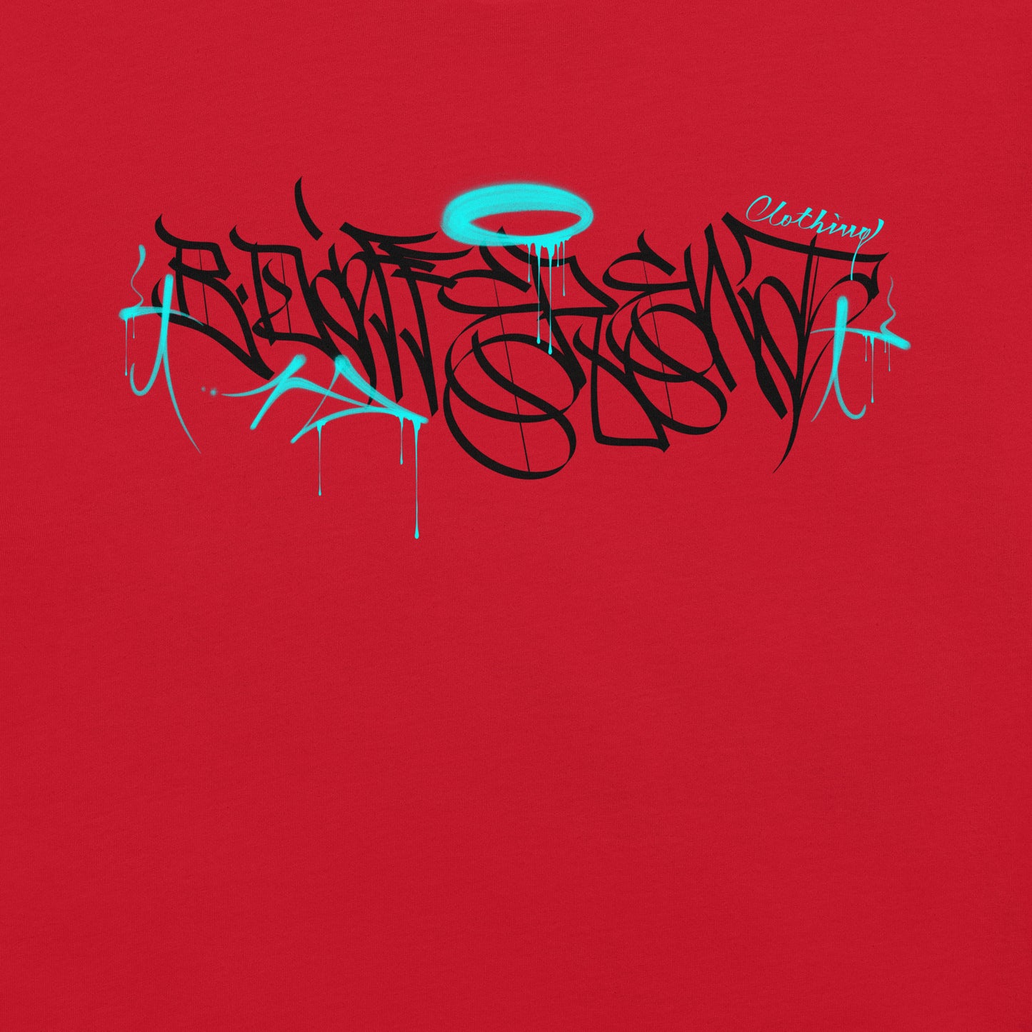 Red-Caos One Collab Graffiti Tee from B.Different Clothing, graphic, graffiti-inspired streetwear t-shirt