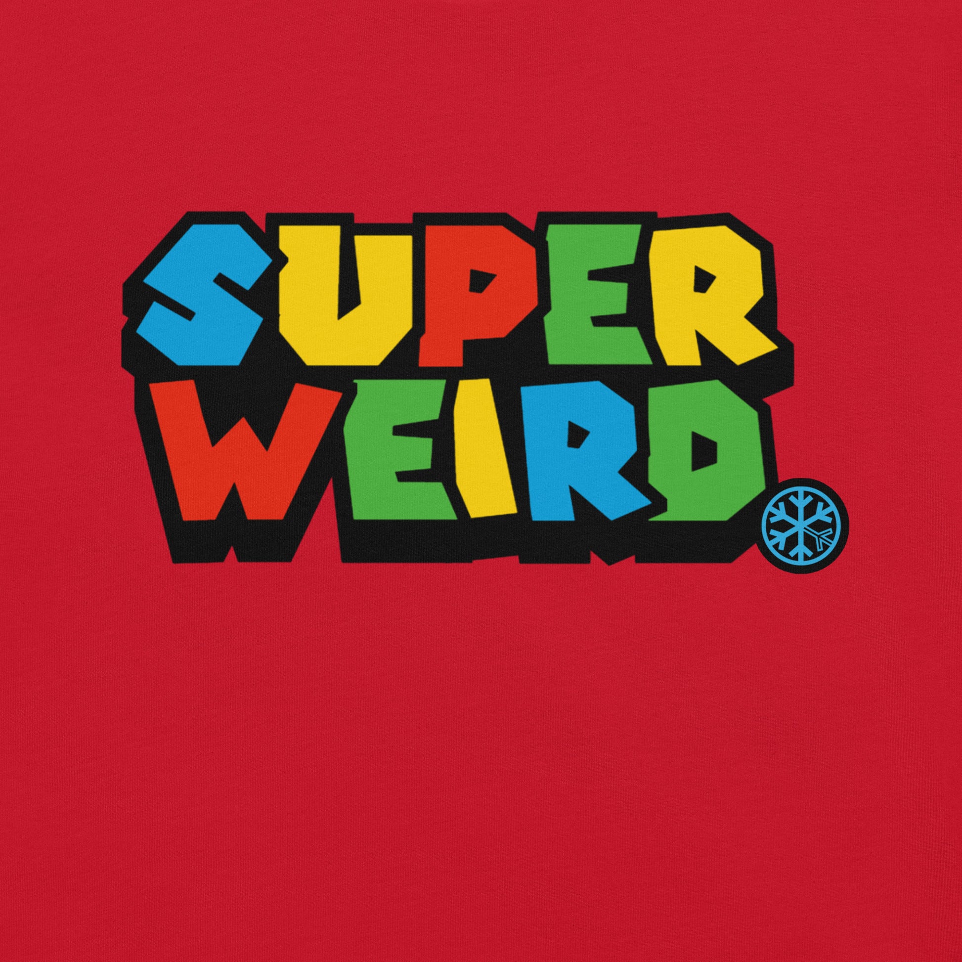 Red-Super Weird Tee from B.Different Clothing, graphic, graffiti-inspired streetwear t-shirt