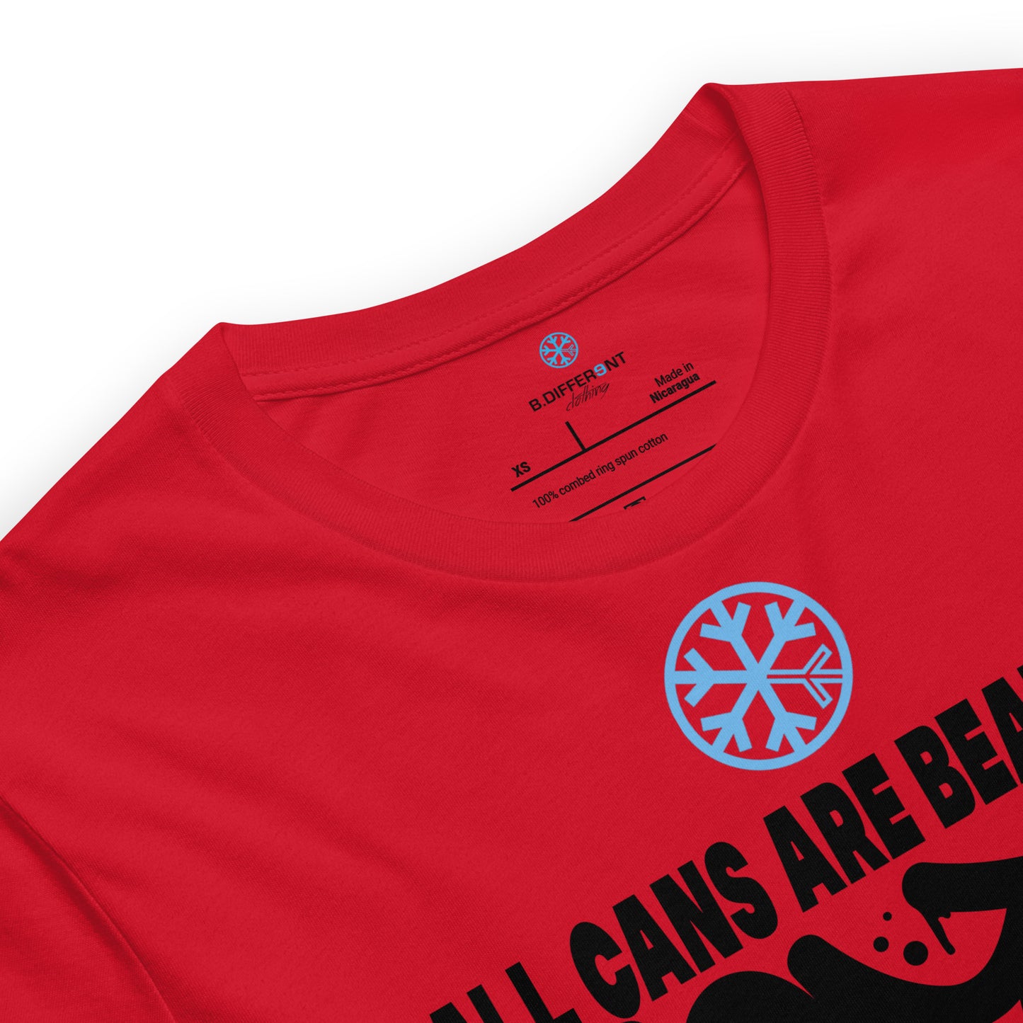 Red-Acab Graffiti Tag Tee from B.Different Clothing, collar, graffiti-inspired streetwear t-shirt