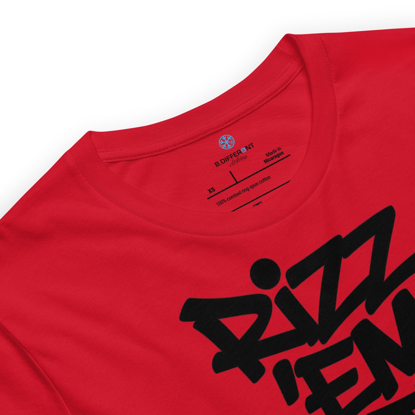 Red-Rizz 'Em With The 'Tism Graffiti Tee from B.Different Clothing, collar, graffiti-inspired streetwear t-shirt