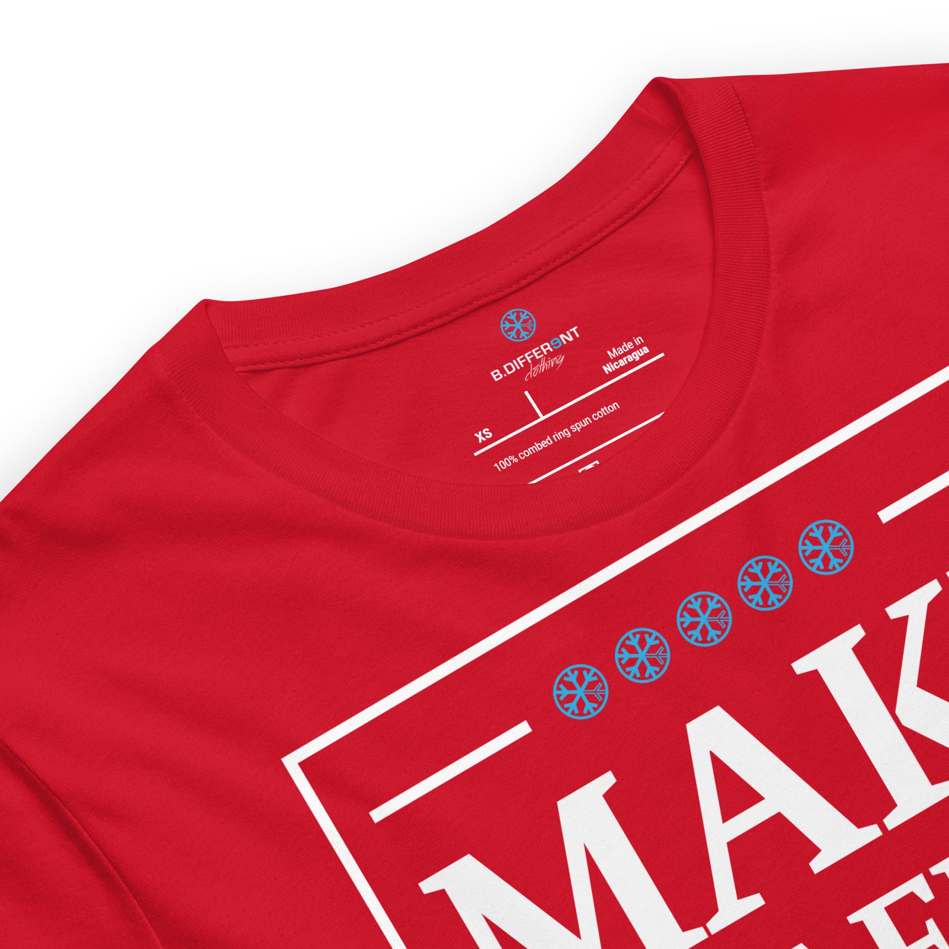 Red-Make Graffiti Great Again Tee from B.Different Clothing, collar, graffiti-inspired streetwear t-shirt