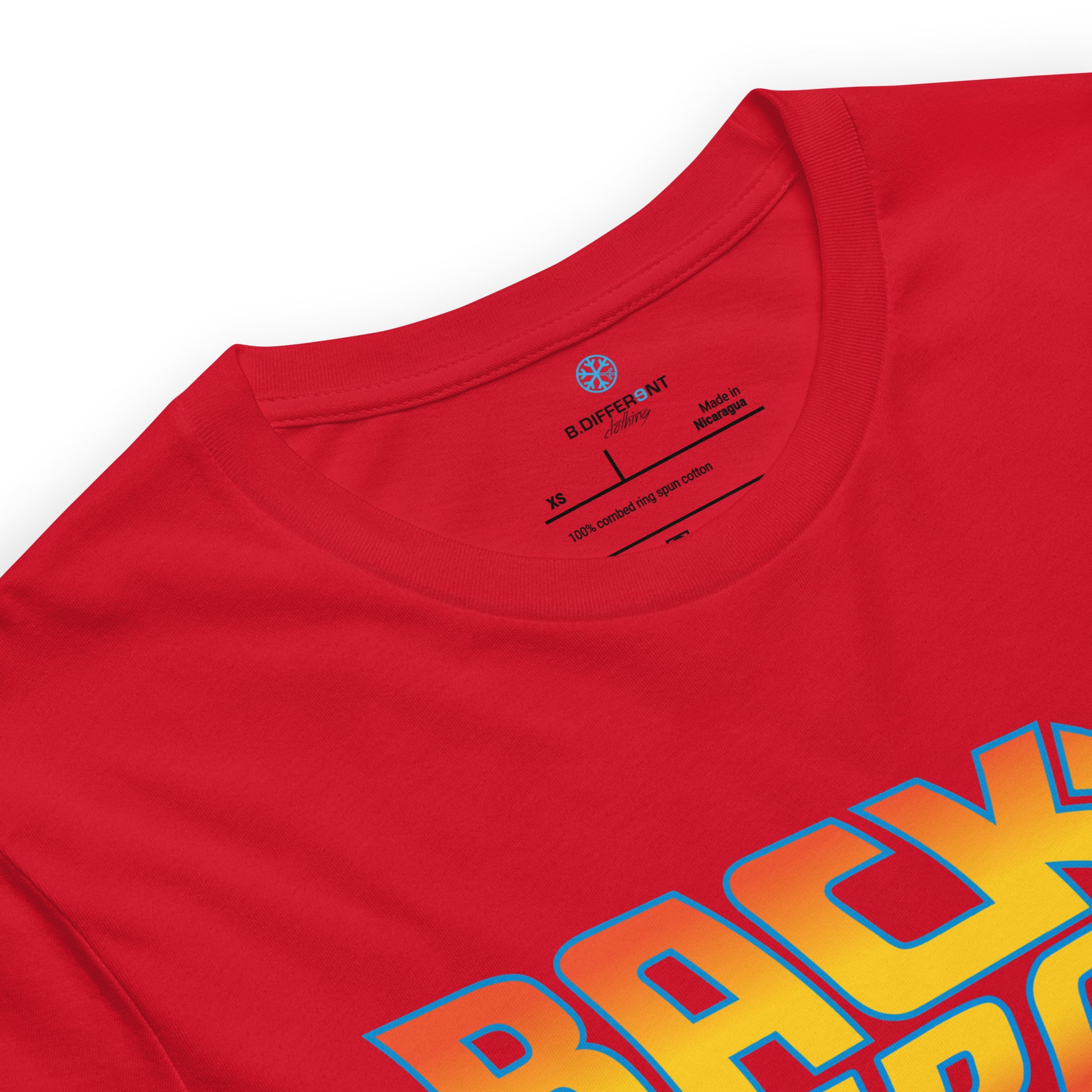 Red-Back to the Graff Tee from B.Different Clothing, collar, graffiti-inspired streetwear t-shirt