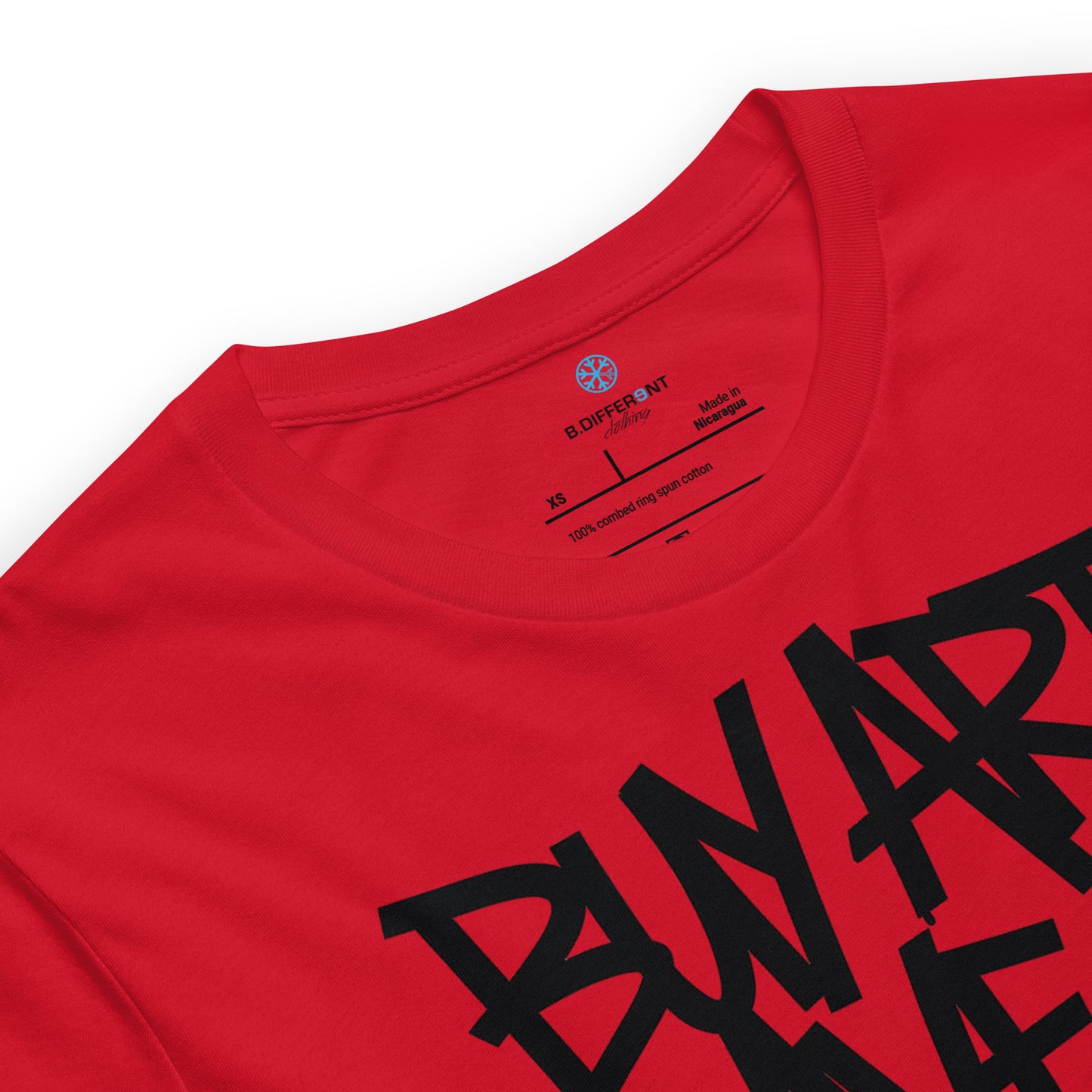 Red-Buy Art Save a Weird Person Graffiti Tee from B.Different Clothing, collar, graffiti-inspired streetwear t-shirt