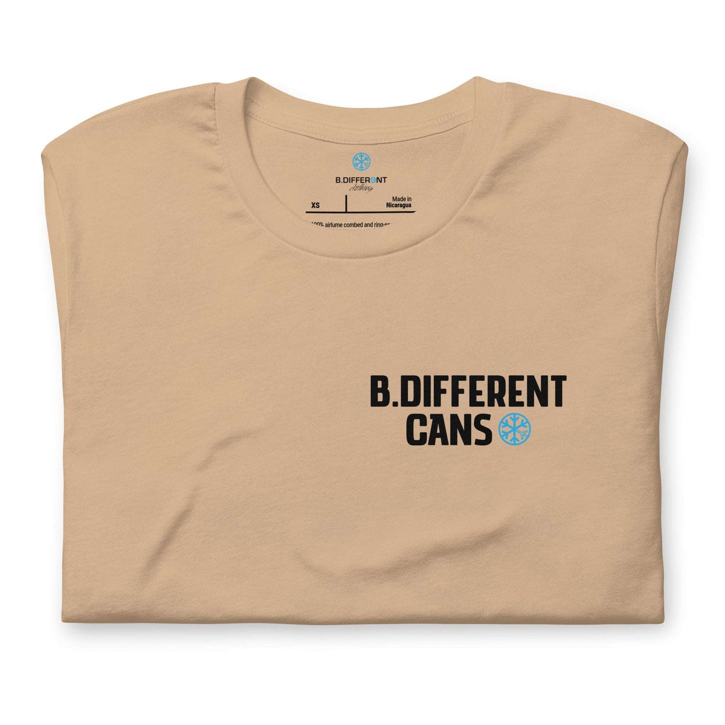 folded GOLD Can Tee B.Different Clothing graffiti street art inspired independent streetwear brand