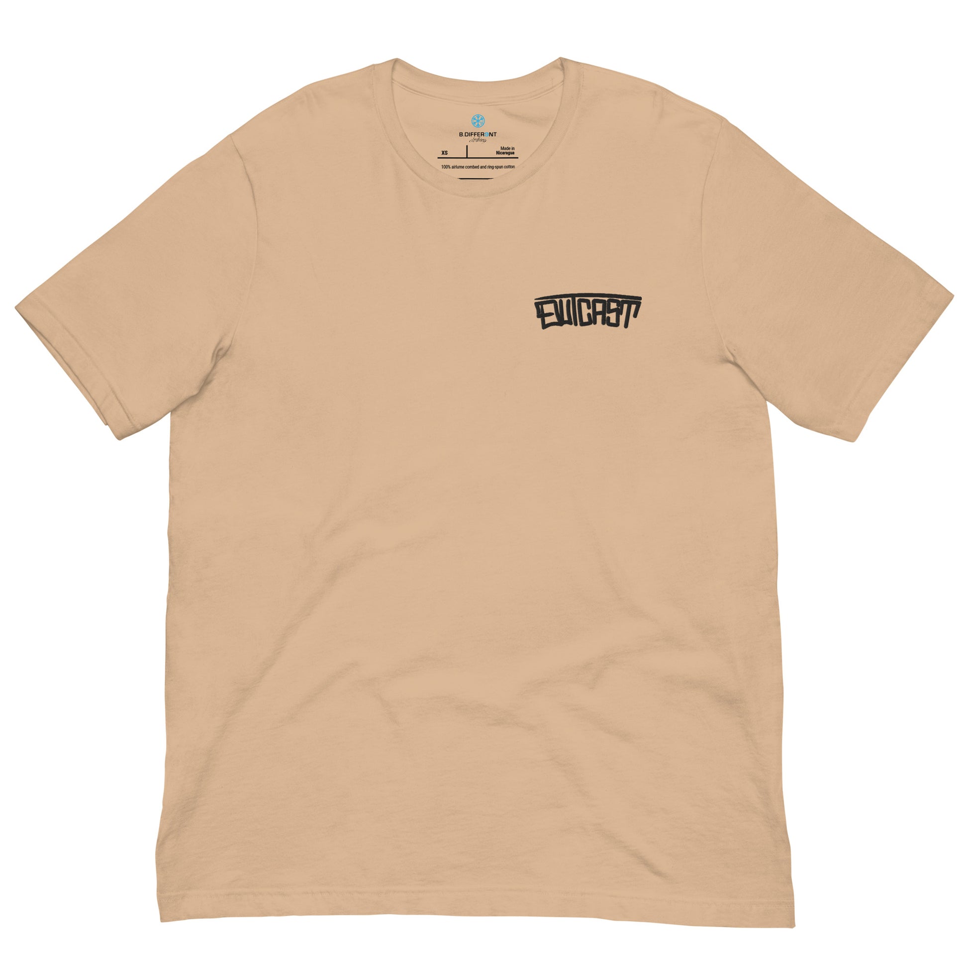 Outcast Graffiti Tag Tee beige B.Different Clothing graffiti street art inspired streetwear brand