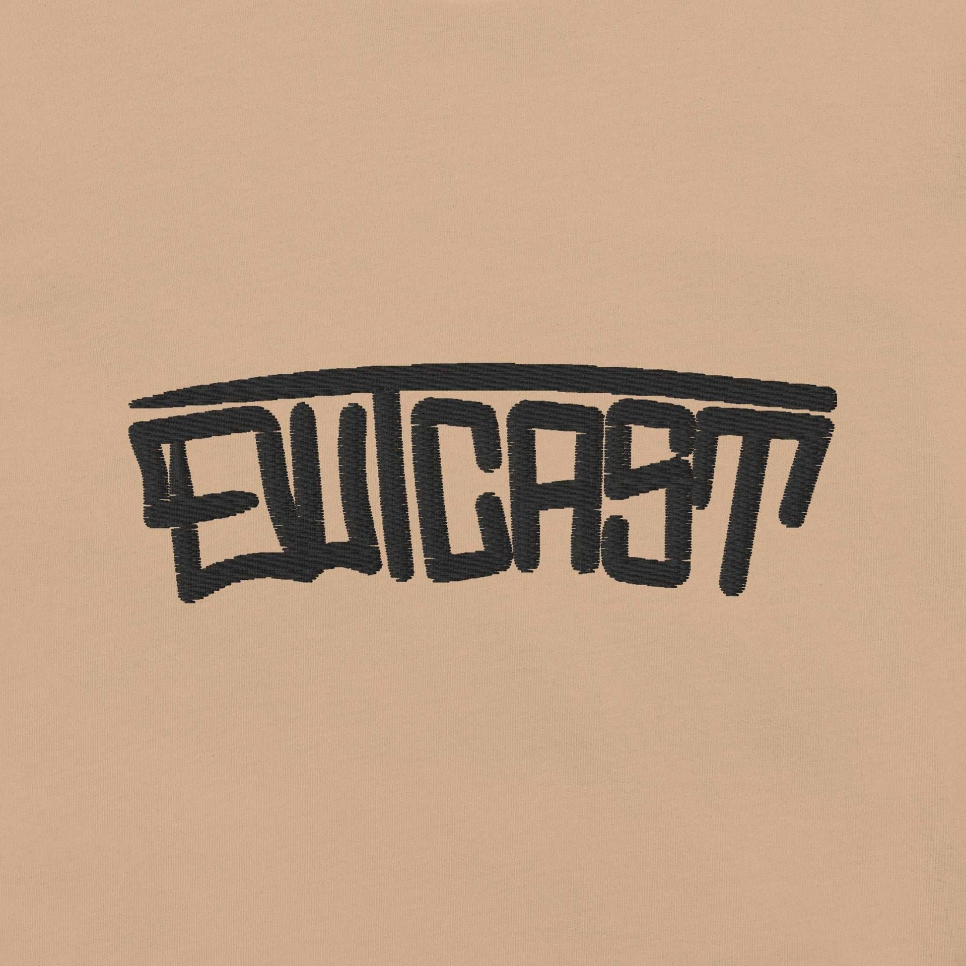 graphic of Outcast Graffiti Tag Tee beige B.Different Clothing graffiti street art inspired streetwear brand