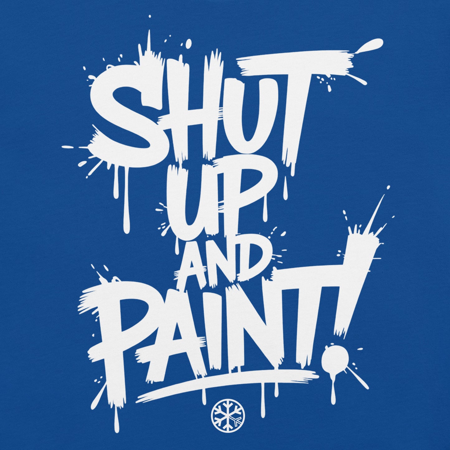 Blue-Shut Up and Paint Graffiti Tee from B.Different Clothing, graphic, graffiti-inspired streetwear t-shirt