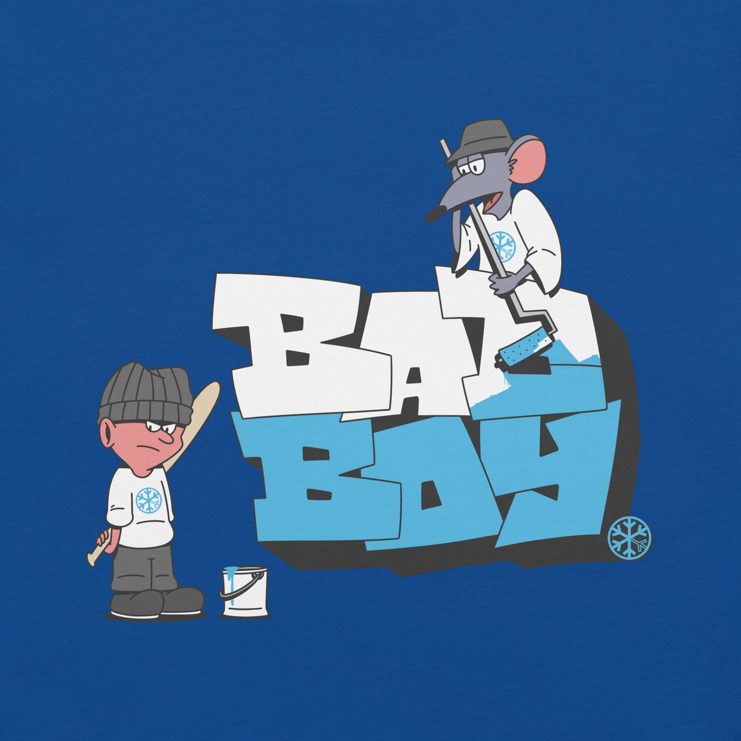 Blue-Bad Boy Graffiti Tee from B.Different Clothing, graphic, graffiti-inspired streetwear t-shirt
