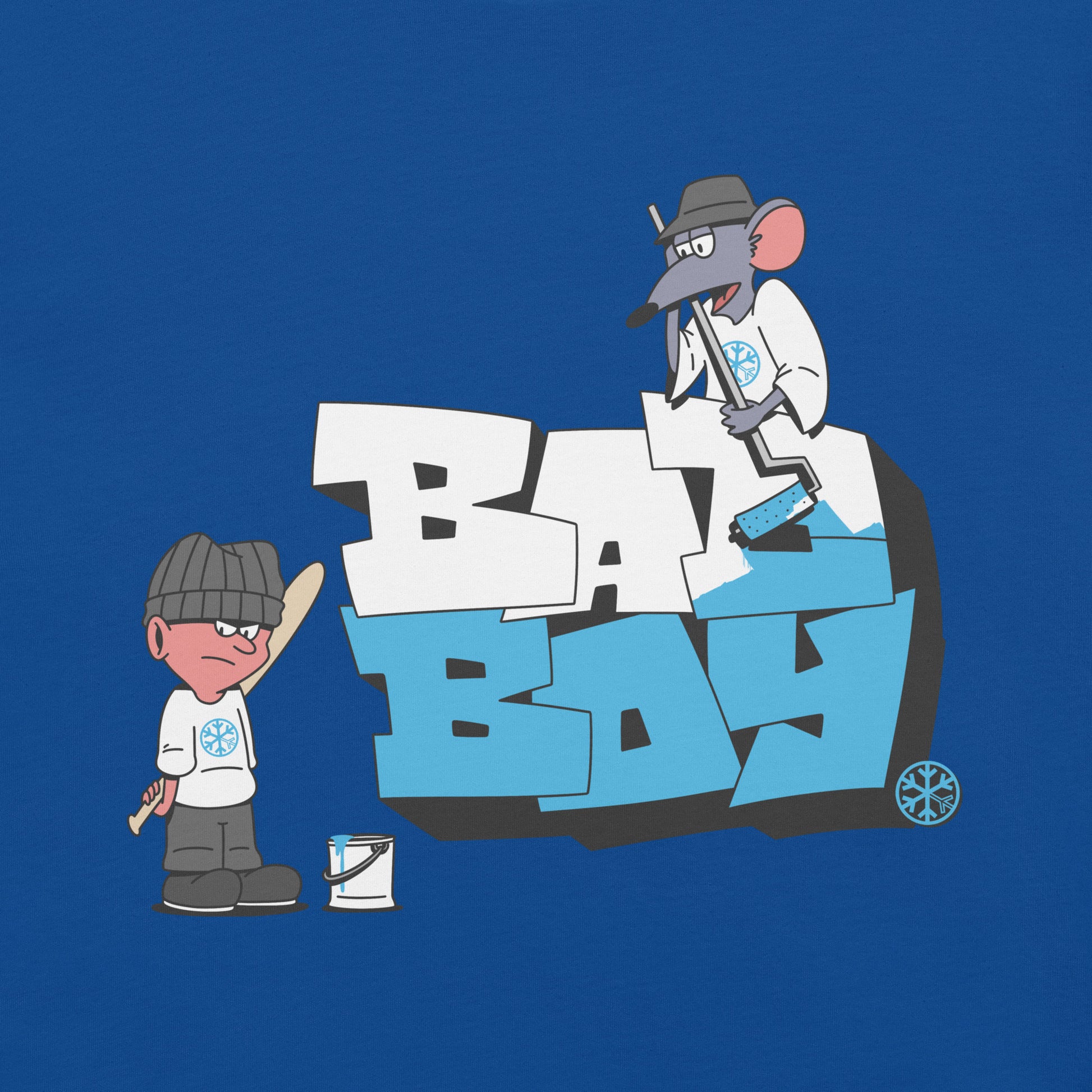 Blue-Bad Boy Graffiti Tee from B.Different Clothing, graphic, graffiti-inspired streetwear t-shirt