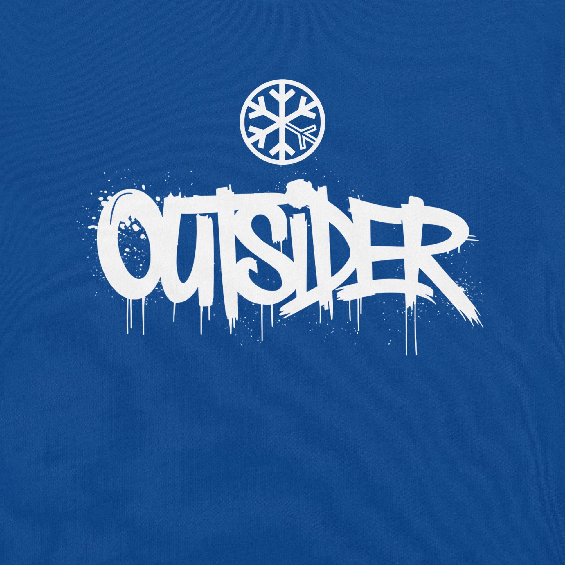 Blue-Outsider Graffiti Tag Tee from B.Different Clothing, graphic, graffiti-inspired streetwear t-shirt