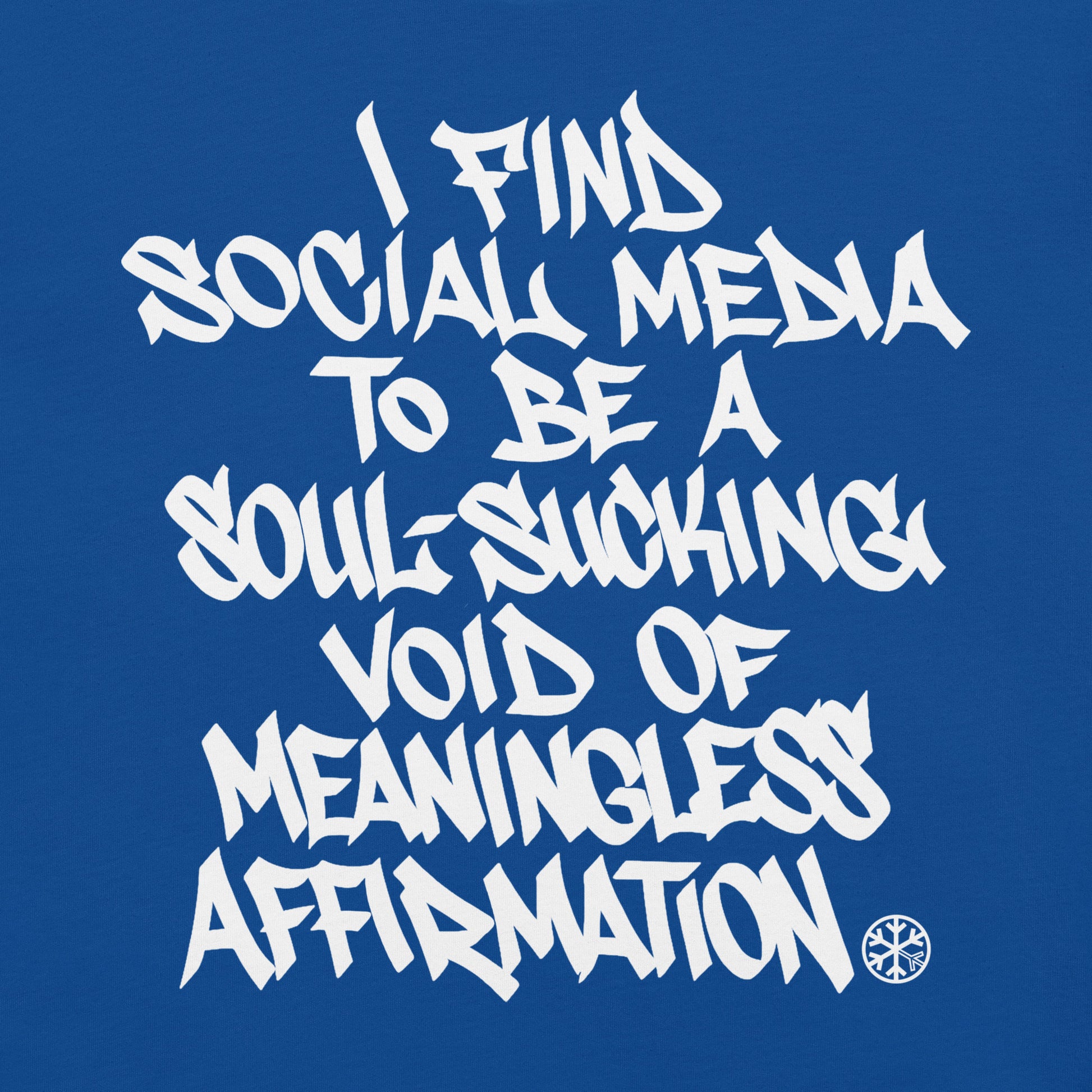 Blue-Social Media Graffiti Tag Tee from B.Different Clothing, graphic, graffiti-inspired streetwear t-shirt