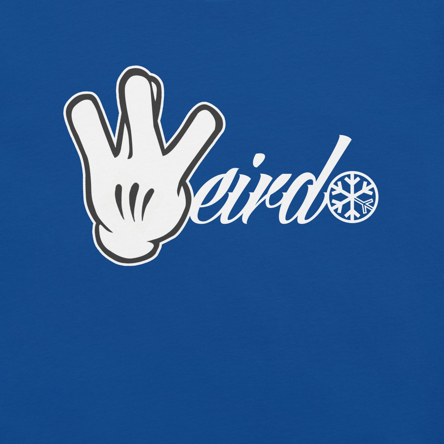 Blue-Weirdo Hand Sign Tee from B.Different Clothing, graphic, graffiti-inspired streetwear t-shirt