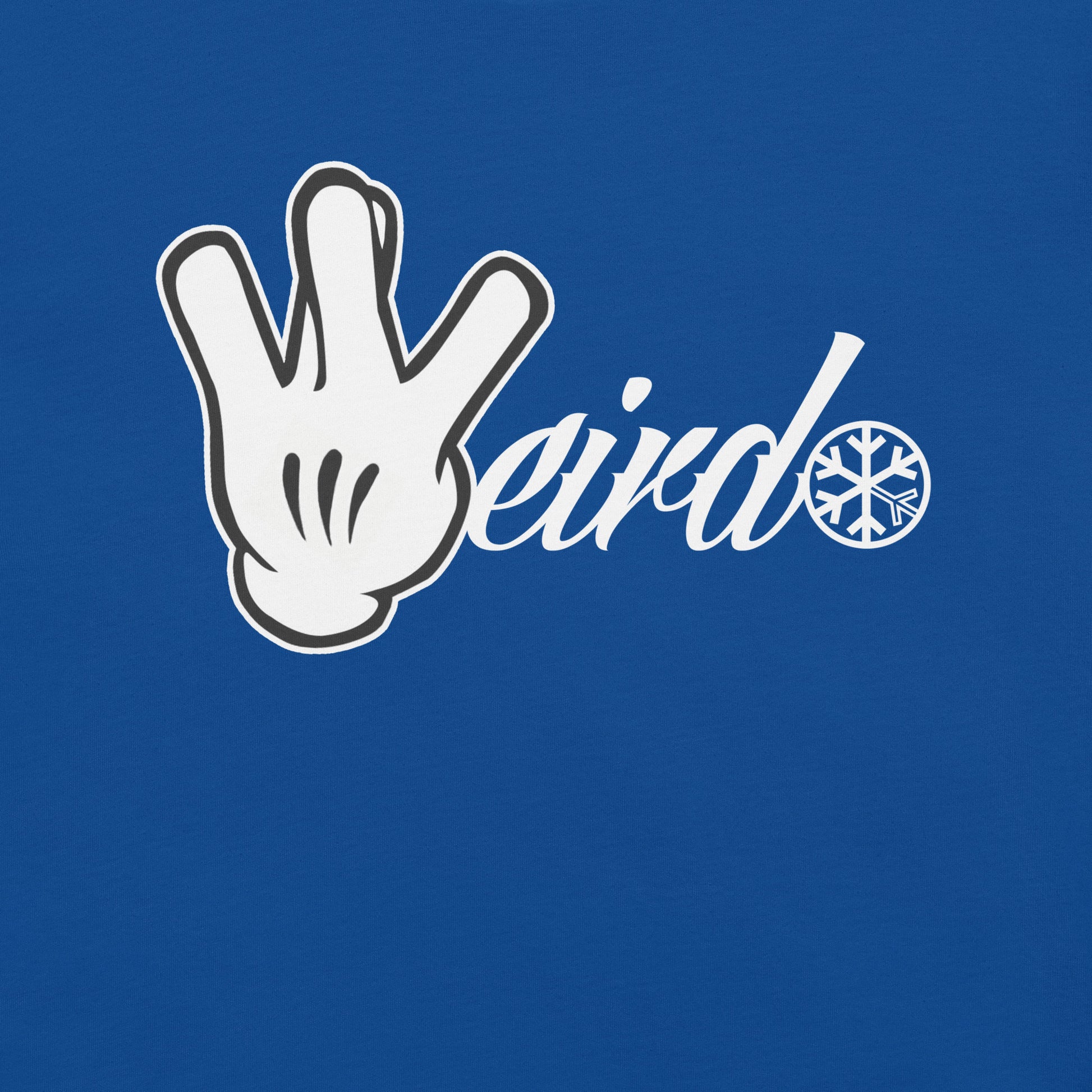 Blue-Weirdo Hand Sign Tee from B.Different Clothing, graphic, graffiti-inspired streetwear t-shirt