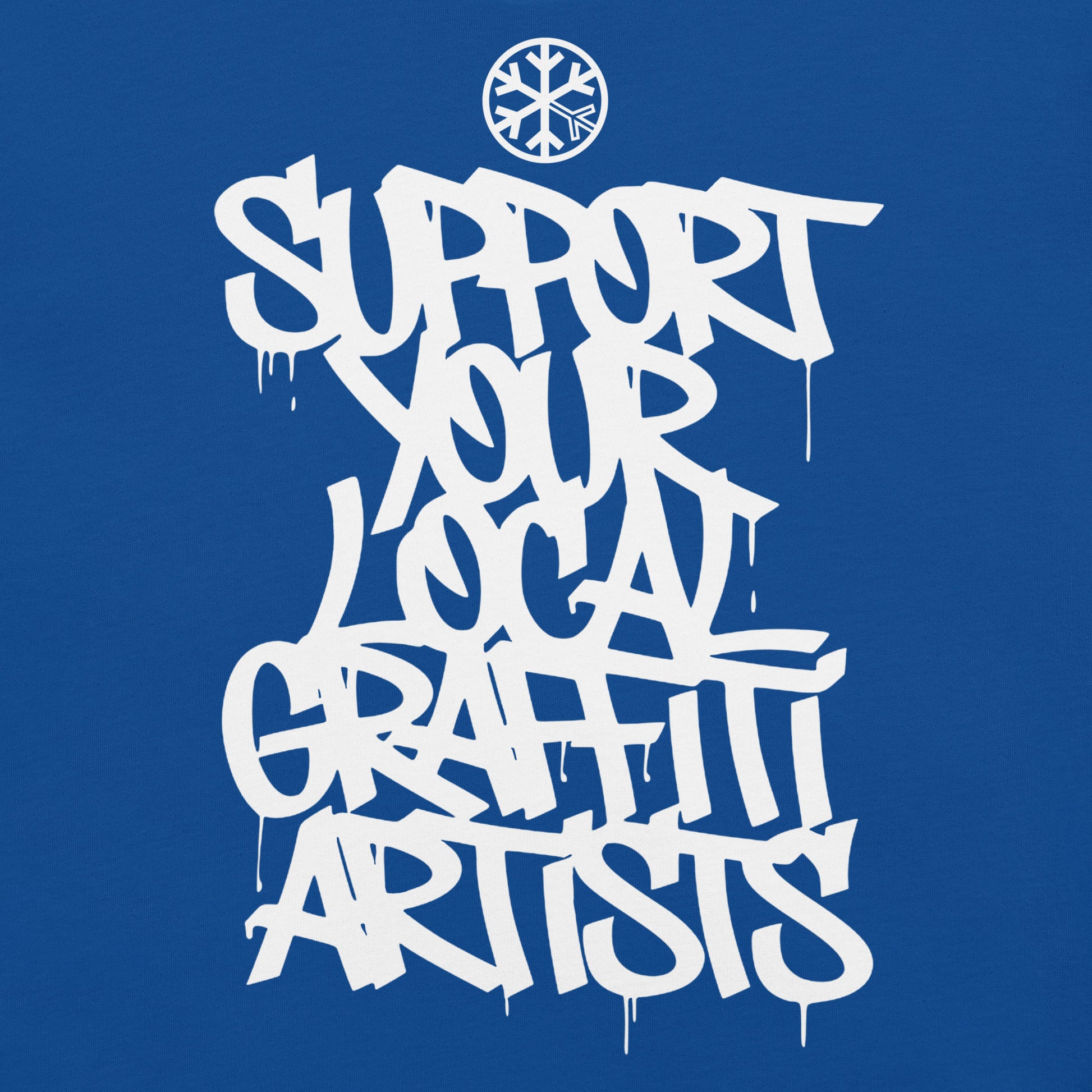 Blue-Support Your Local Graffiti Artists Tee from B.Different Clothing, graphic, graffiti-inspired streetwear t-shirt