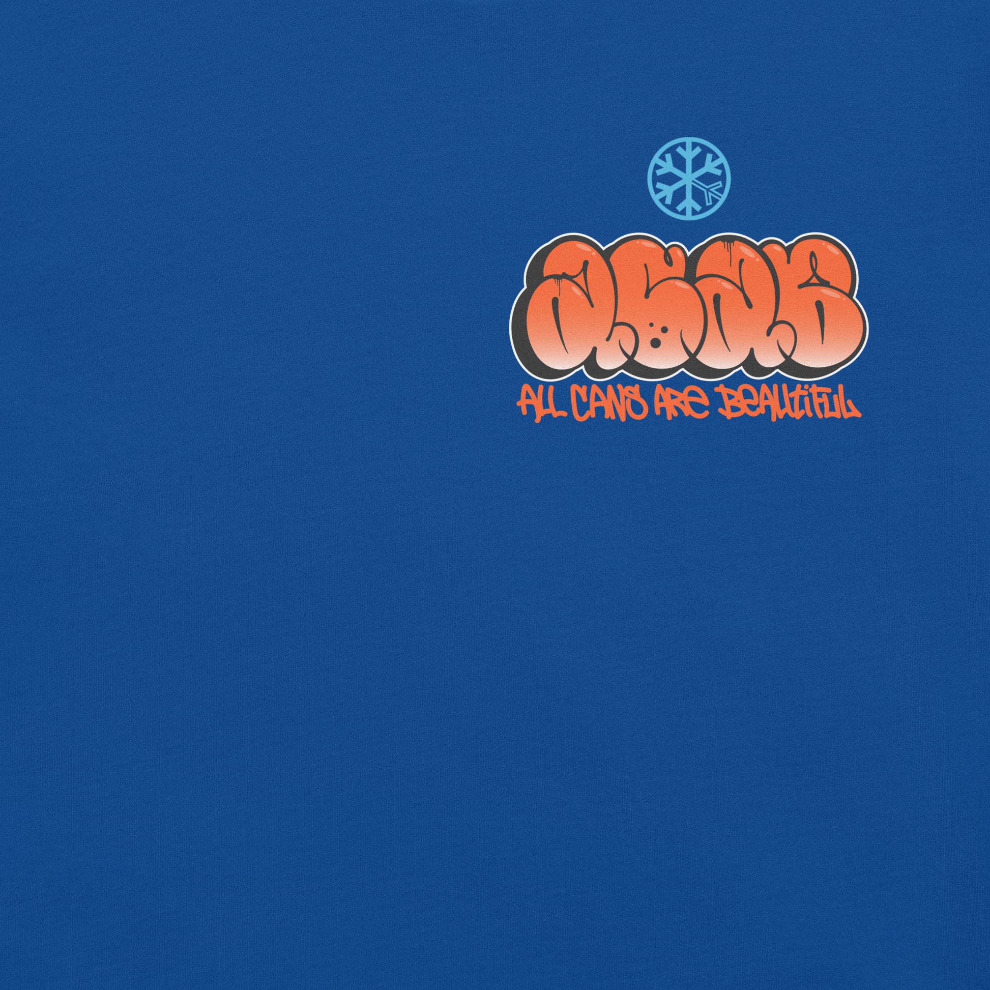 Blue-ACAB Girl Graffiti Tee from B.Different Clothing, front graphic, graffiti-inspired streetwear