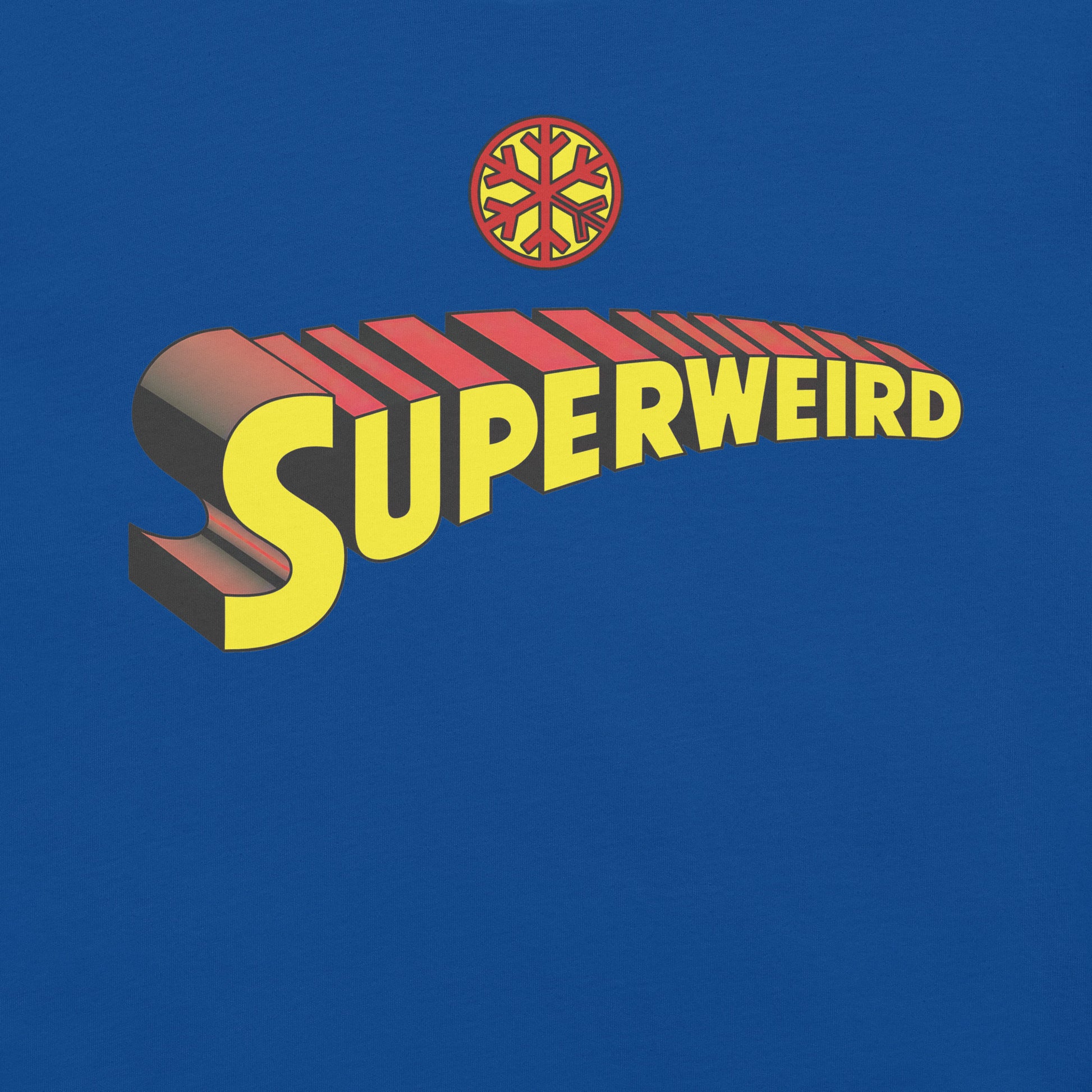 Blue-Superweird Tee from B.Different Clothing, graphic, graffiti-inspired streetwear t-shirt