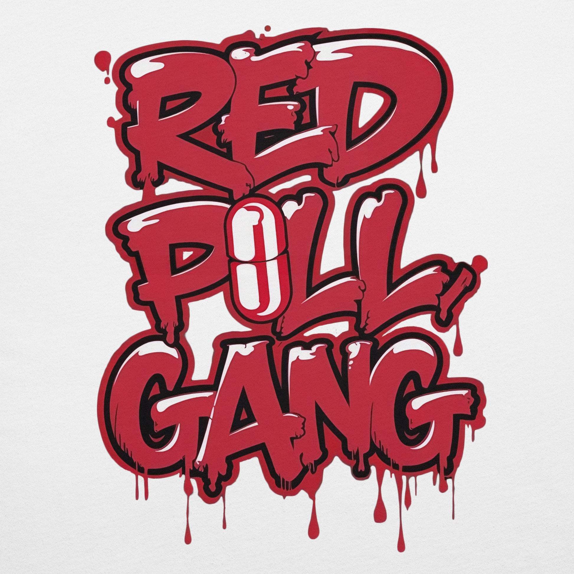 graphic of red pill gang tee white 
B.Different Clothing graffiti street art inspired independent streetwear brand