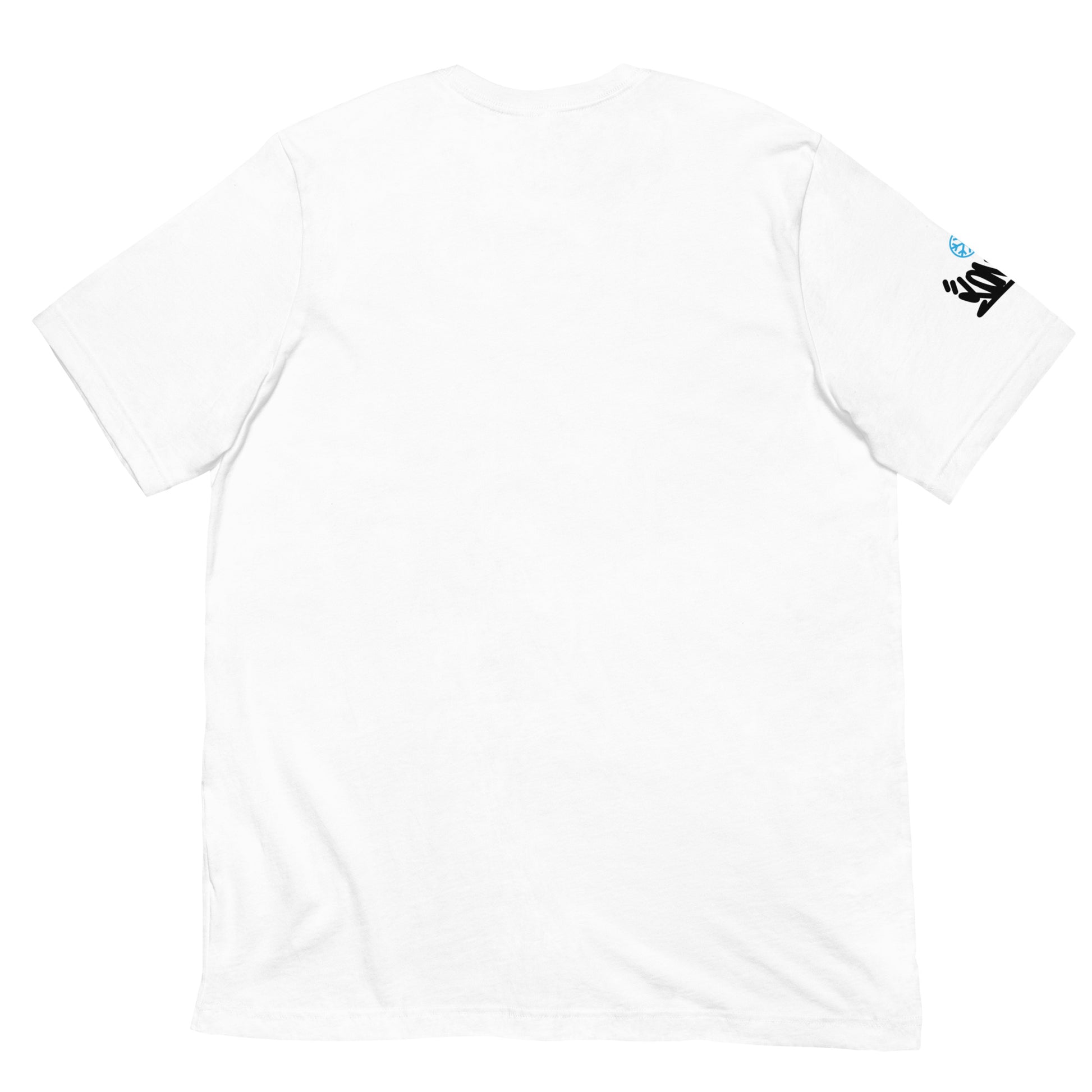 White-Loner Graffiti Piece Tee from B.Different Clothing, back view, graffiti-inspired streetwear t-shirt