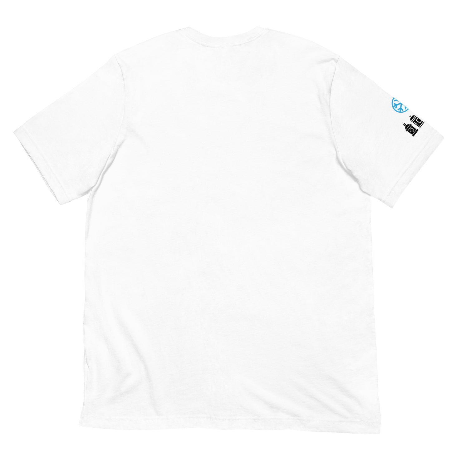 White-Get Down Graffiti Tag Tee from B.Different Clothing, back view, graffiti-inspired streetwear t-shirt