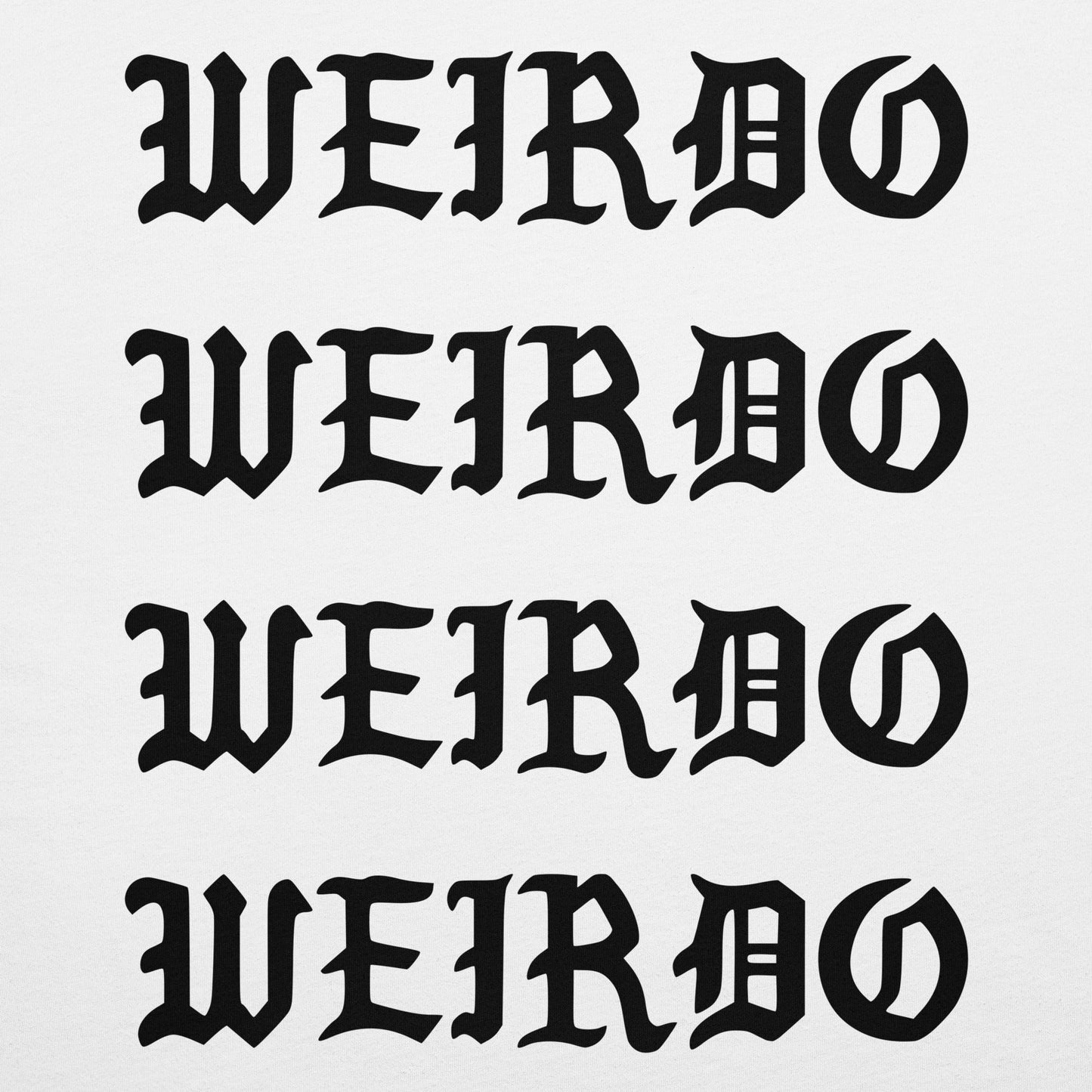 White-I Feel Like a Weirdo Tee from B.Different Clothing, graphic, graffiti-inspired streetwear t-shirt