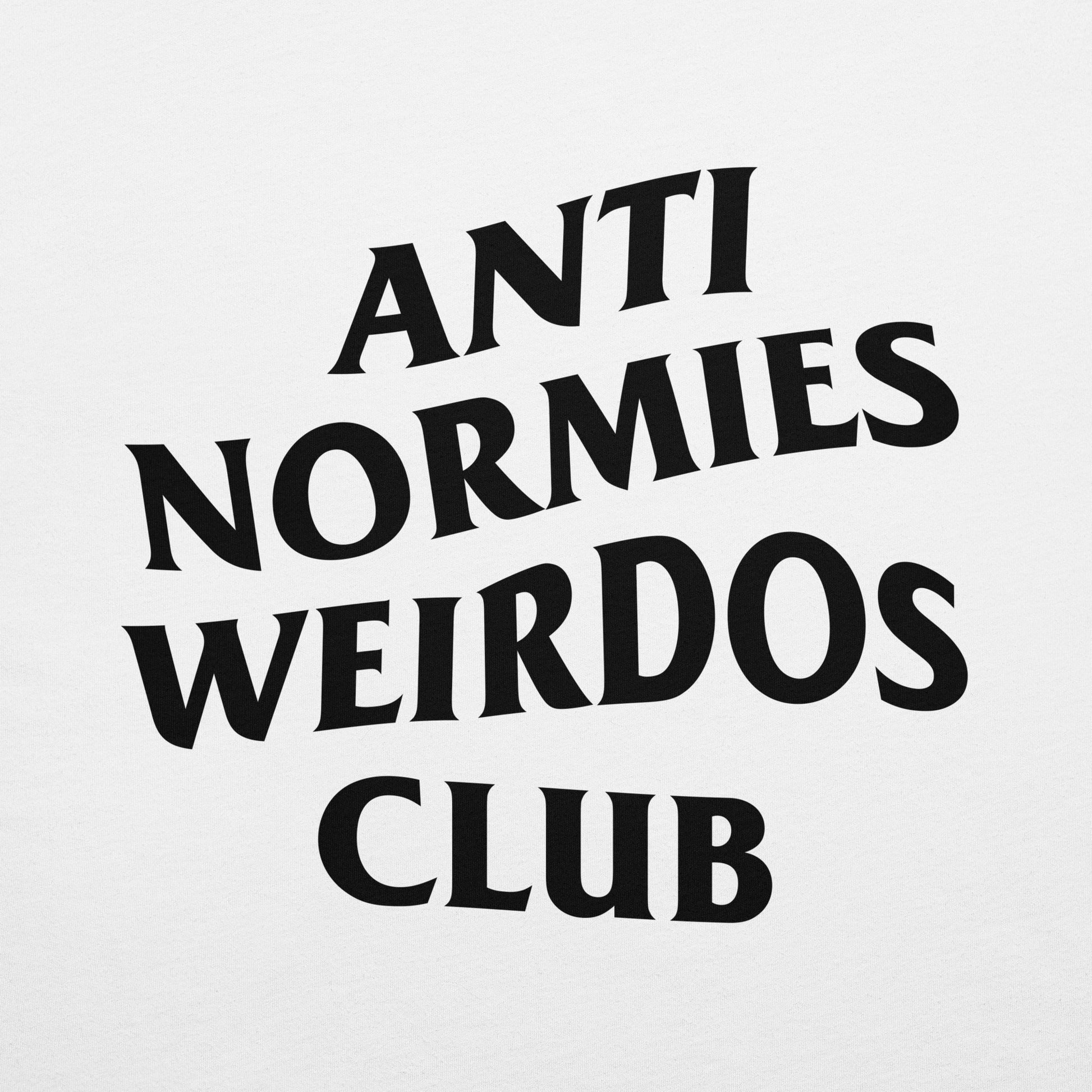White-Anti Normies Weirdos Club Tee from B.Different Clothing, graphic, graffiti-inspired streetwear t-shirt