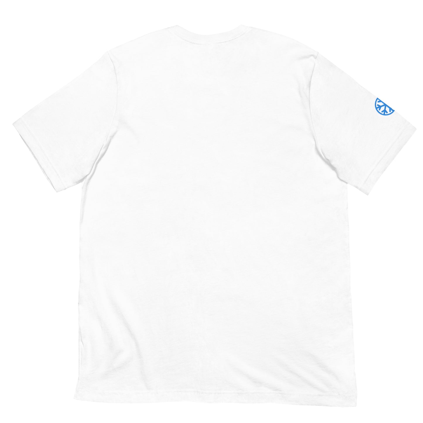 White-Outcast Box Tee from B.Different Clothing, back view, graffiti-inspired streetwear t-shirt