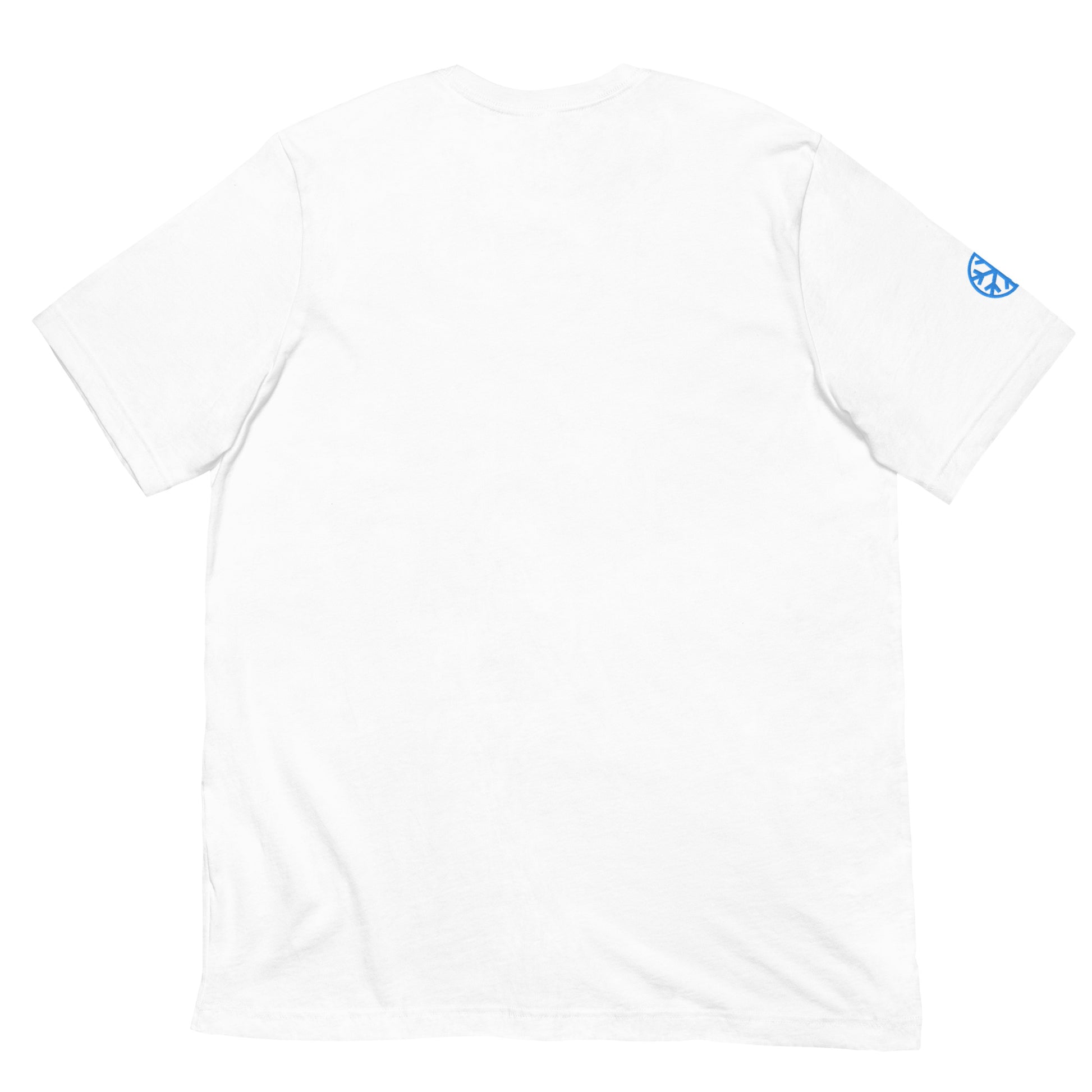 White-Outcast Box Tee from B.Different Clothing, back view, graffiti-inspired streetwear t-shirt
