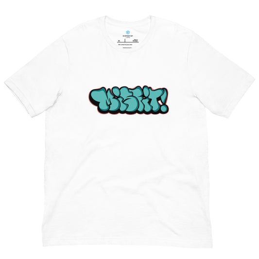 Misfit throwie tee white by B.Different Clothing street art graffiti inspired streetwear brand