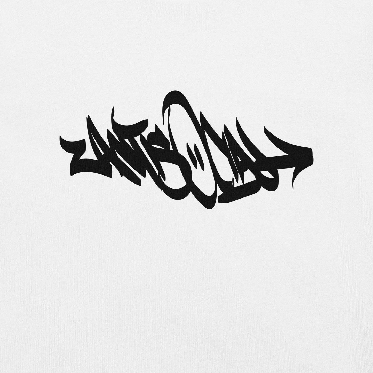 graphic of Antisocial Tag Tee white B.Different Clothing graffiti street art inspired streetwear brand