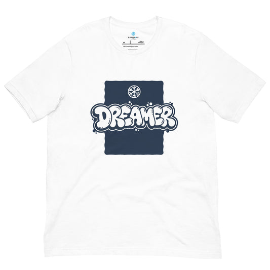 Dreamer Graffiti Throw-up Tee white B.Different Clothing graffiti street art inspired streetwear brand