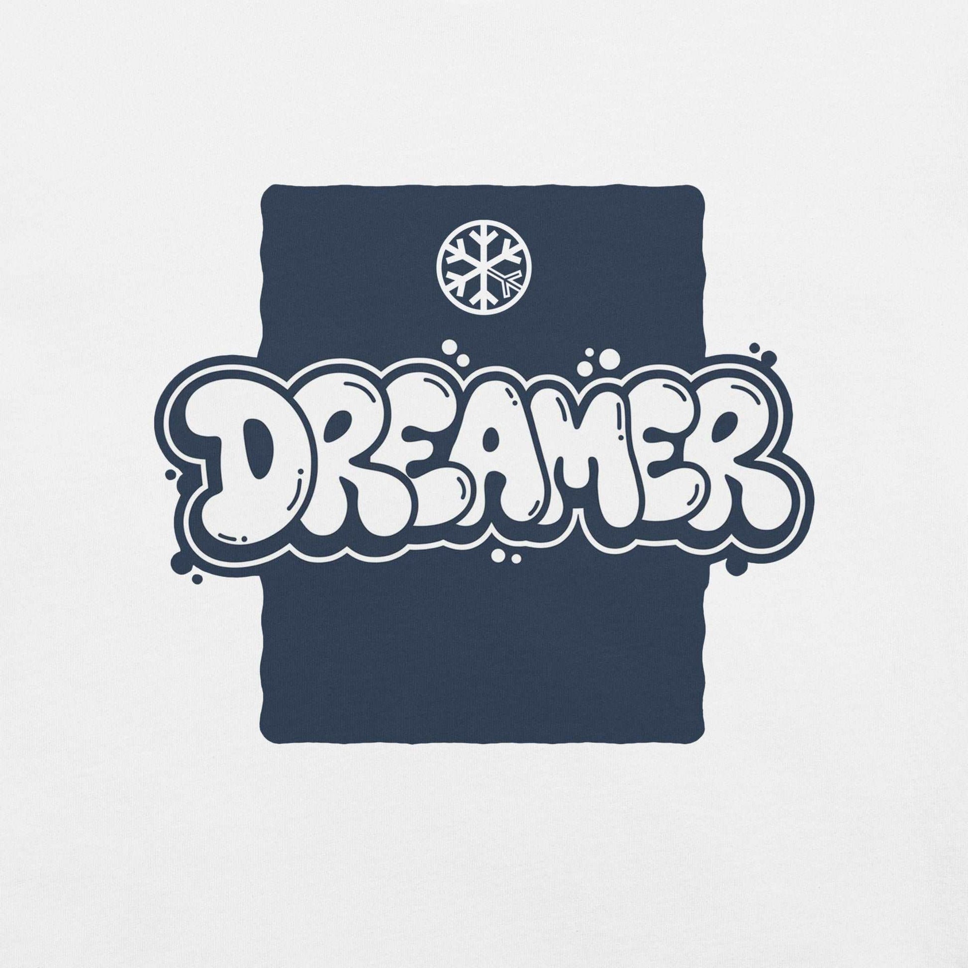 graphic of Dreamer Graffiti Throw-up Tee white B.Different Clothing graffiti street art inspired streetwear brand