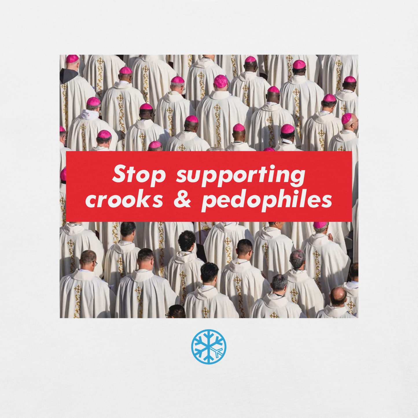 White-Vatican Crooks Tee from B.Different Clothing, graphic, graffiti-inspired streetwear t-shirt