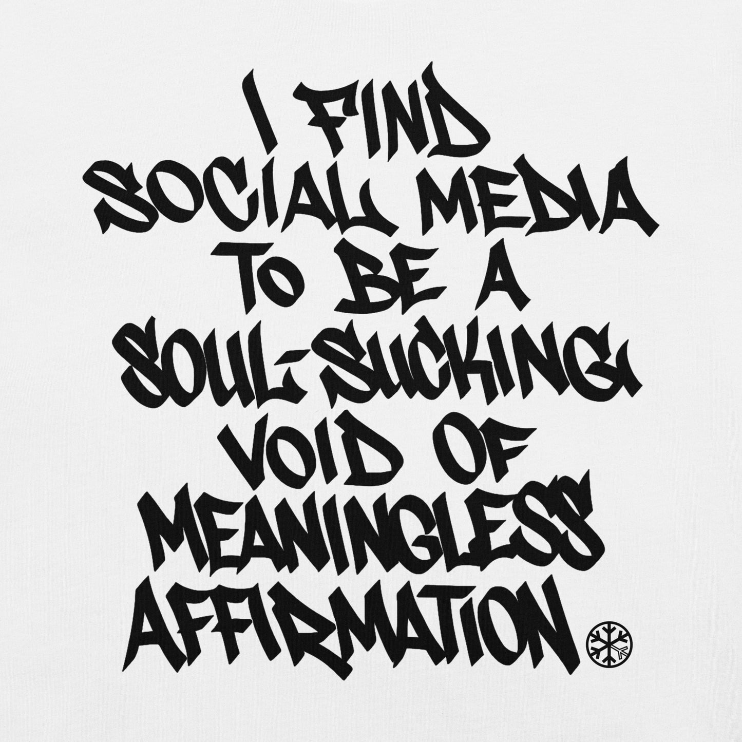 White-Social Media Graffiti Tag Tee from B.Different Clothing, graphic, graffiti-inspired streetwear t-shirt