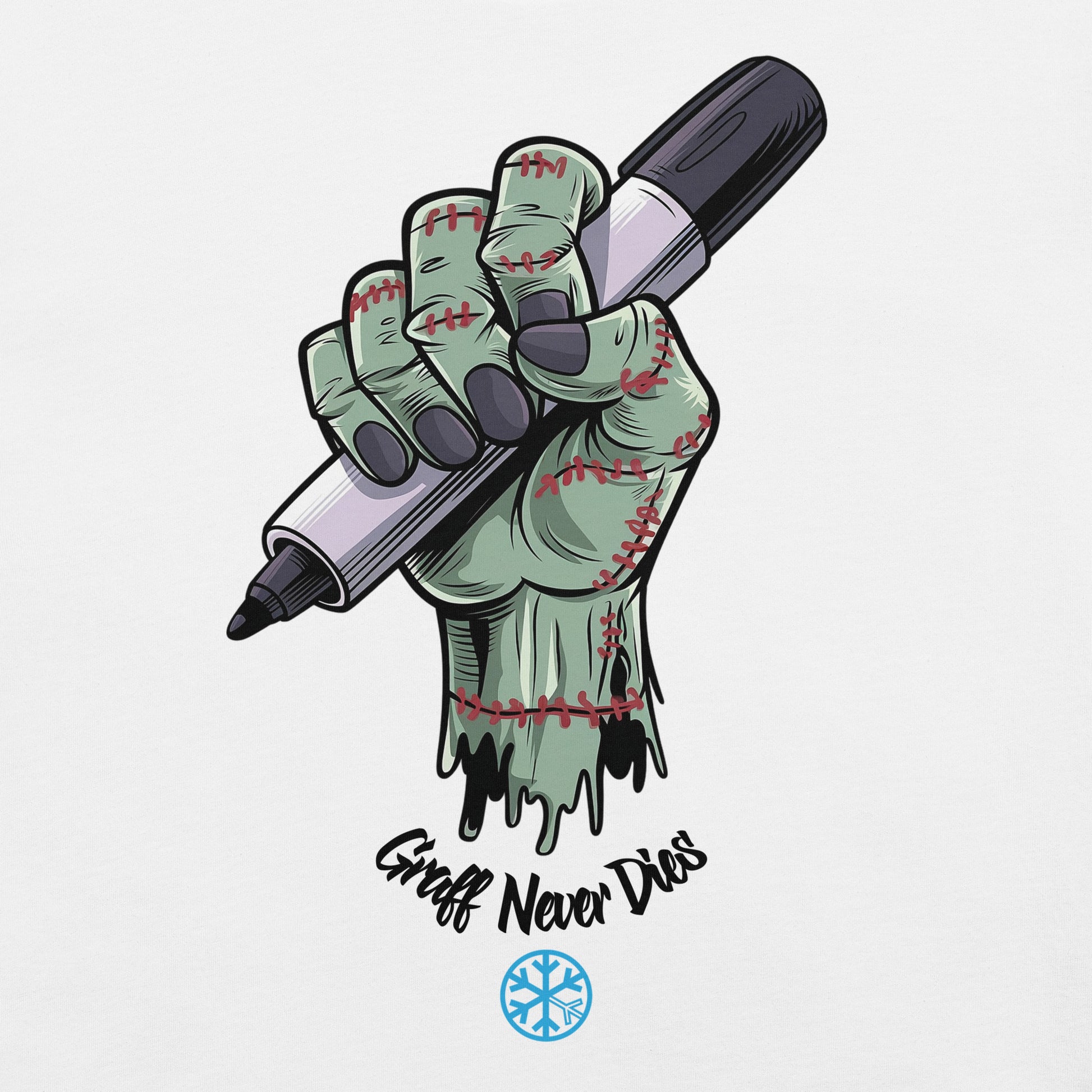 White-Thing Graffiti Tee from B.Different Clothing, graphic, graffiti-inspired streetwear t-shirt